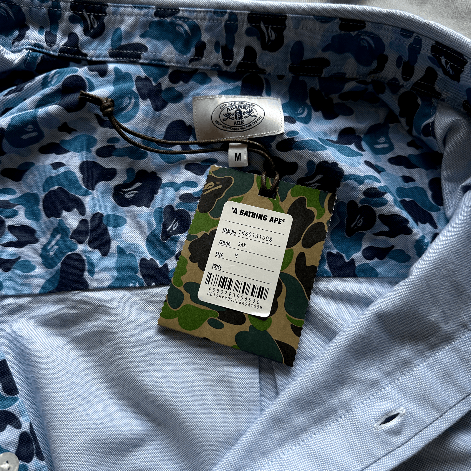 Bape ABC Bape Camo One Point Relaxed Fit Shirt Blue Size Small R Size US S / EU 44-46 / 1 - 4 Thumbnail