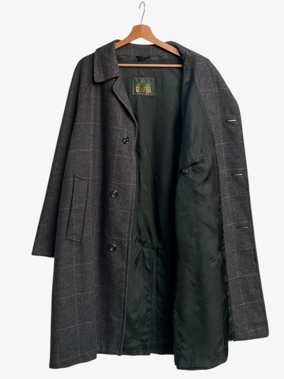 Grenfell Vintage Grenfell Check Pattern Wool Overcoat Size US M / EU 48-50 / 2 - 5 Thumbnail
