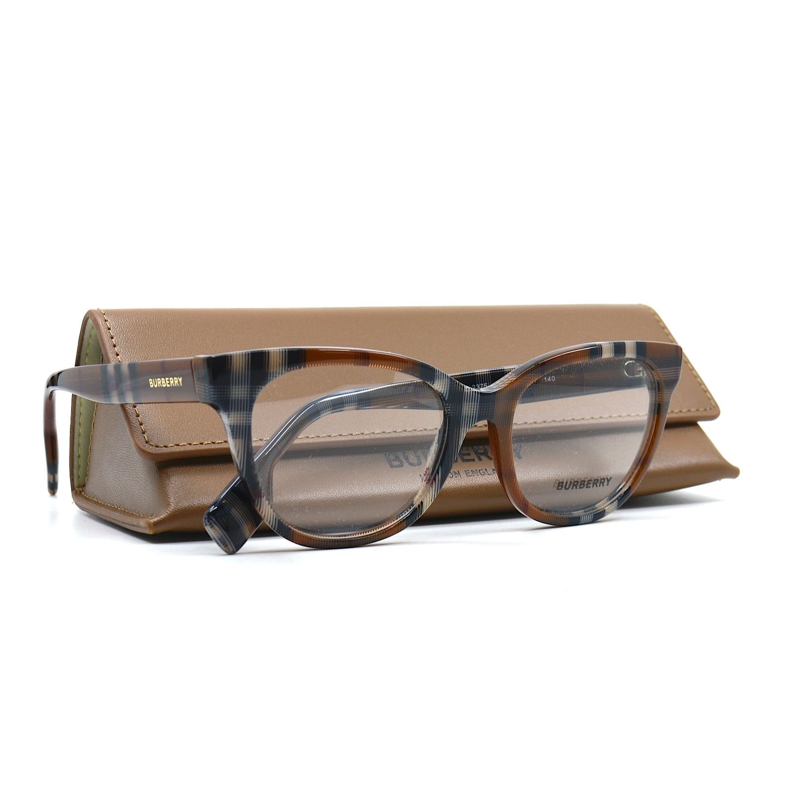 Burberry NEW BURBERRY BE2375 3966 CHECK BROWN EYEGLASSES FRAME Size ONE SIZE - 13 Thumbnail