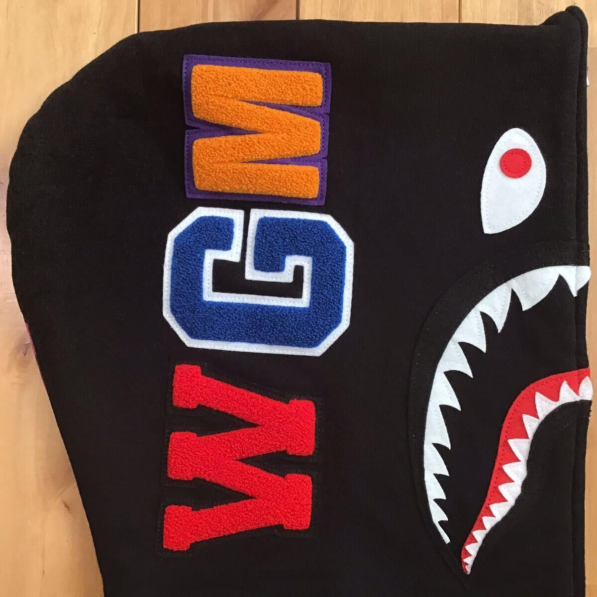 Bape BAPE Black x purple camo shark full zip hoodie a bathing ape Size US M / EU 48-50 / 2 - 4 Thumbnail