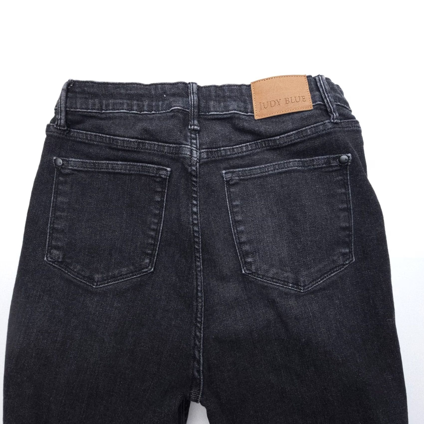 Vintage Judy Blue Skinny Fit Jeans Womens 9 29 High Rise Black Stretch Denim 28" Insm Size 29" - 3 Thumbnail