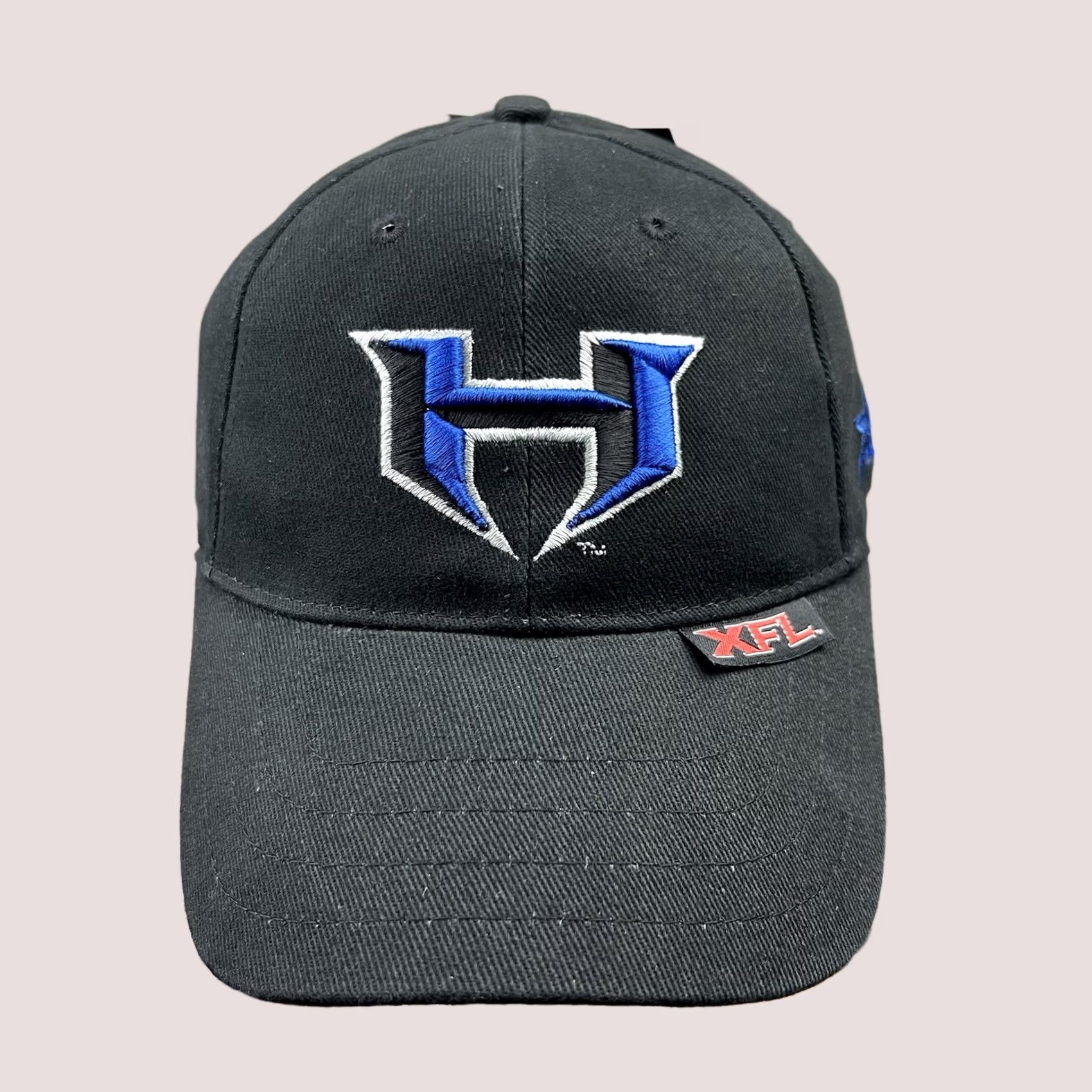 Drew VINTAGE Drew Pearson Hitmen Hat Cap Mens Fitted Stretch Black XFL Baseball Cap Men One Size Black City Sports Adjustable, Breathable, Stretch Size US M / EU 48-50 / 2 - 1 Thumbnail