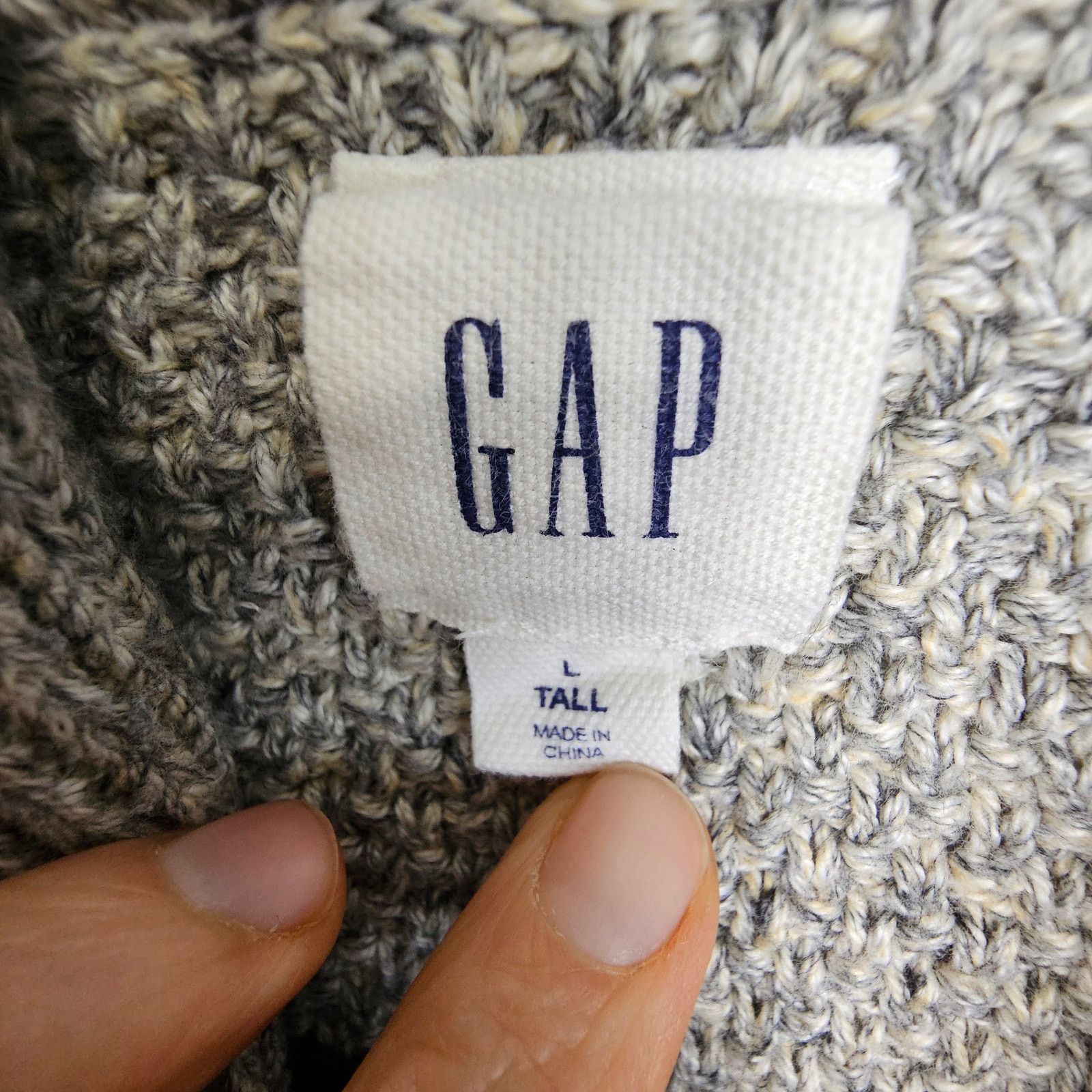 Gap Gap Mens Cable Knit Fisherman Cardigan Sweater Heavyweight Size US L / EU 52-54 / 3 - 7 Thumbnail