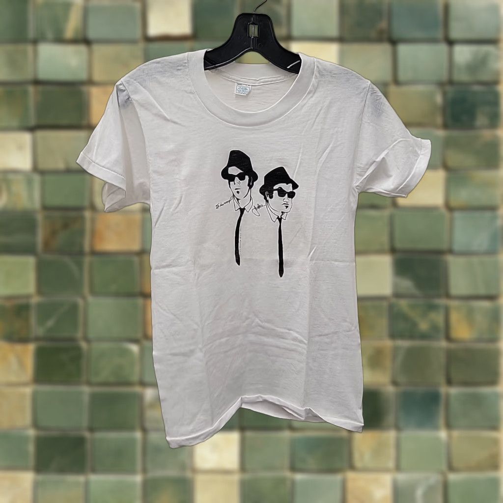 Elwood VINTAGE Blues Brothers Movie T Shirt Mens Small White Shirt Mens S 70s Jake & Elwood Vintage NTOWT Size US S / EU 44-46 / 1 - 1 Thumbnail