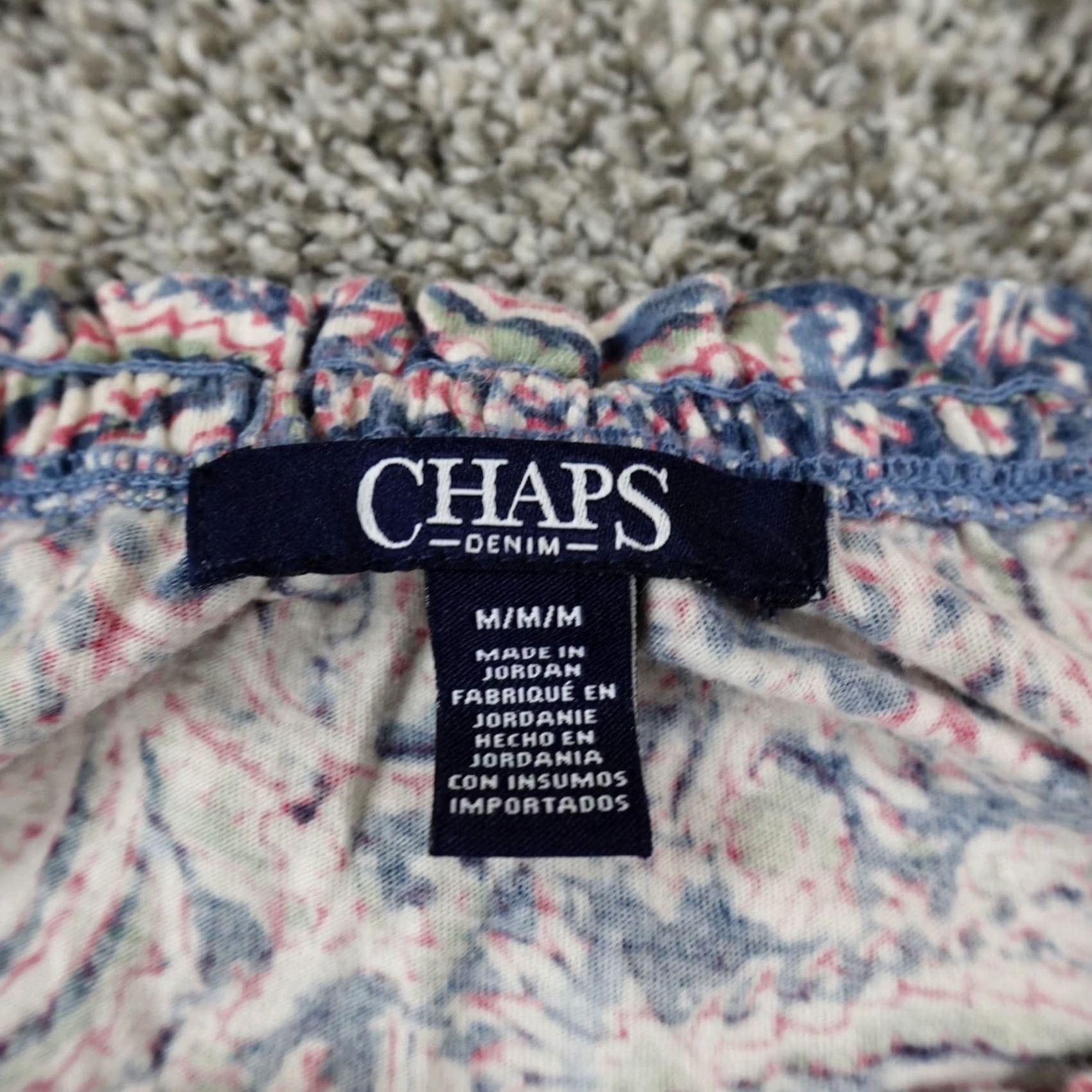 Polo Ralph Lauren Ralph Lauren Chaps Shirt Womens Medium Blue Floral Popover Henley Casual Top Shirt Size M / US 6-8 / IT 42-44 - 3 Thumbnail