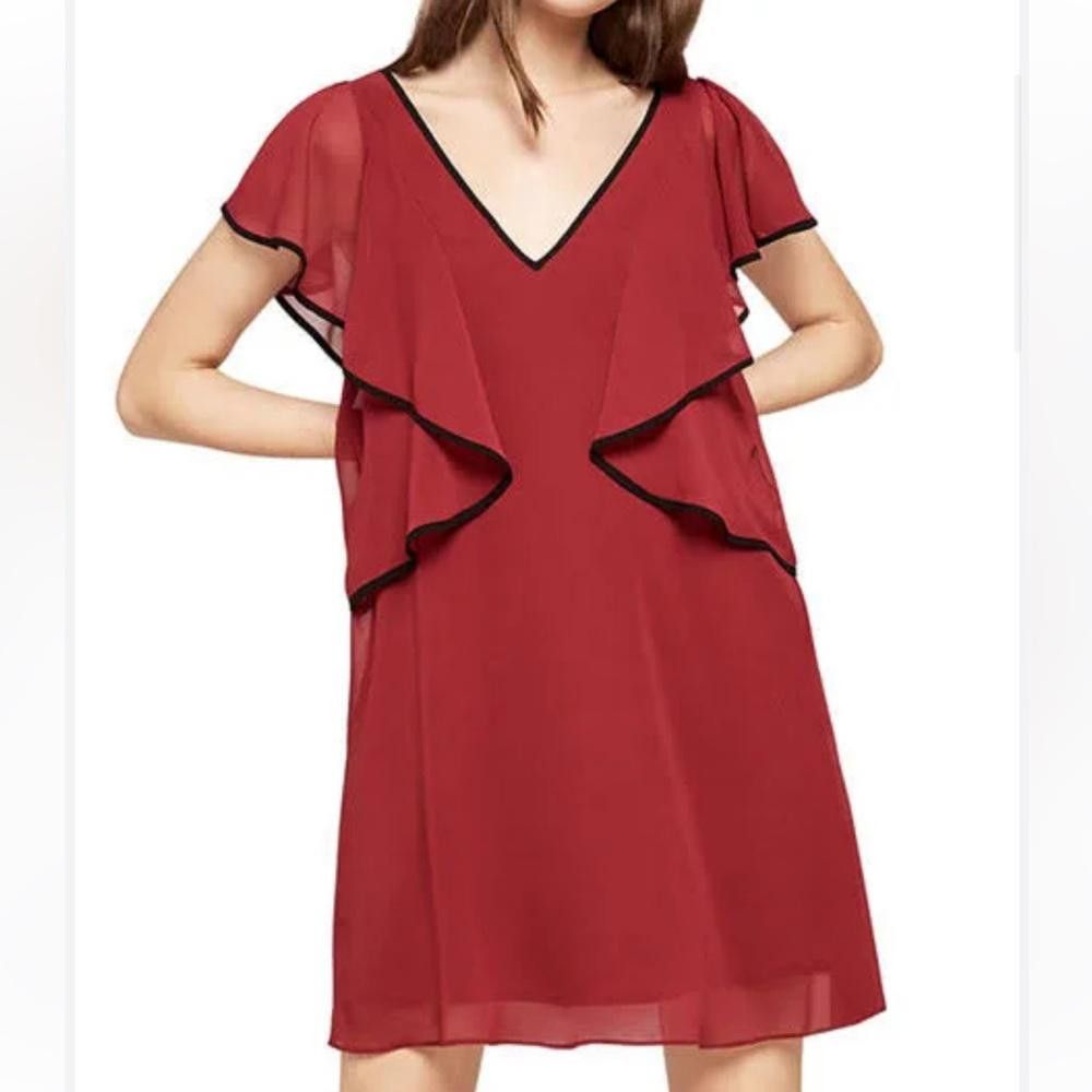 Designer BCBGeneration l Ruffle Sleeve Shift Dress Medium Size M / US 6-8 / IT 42-44 - 1 Thumbnail