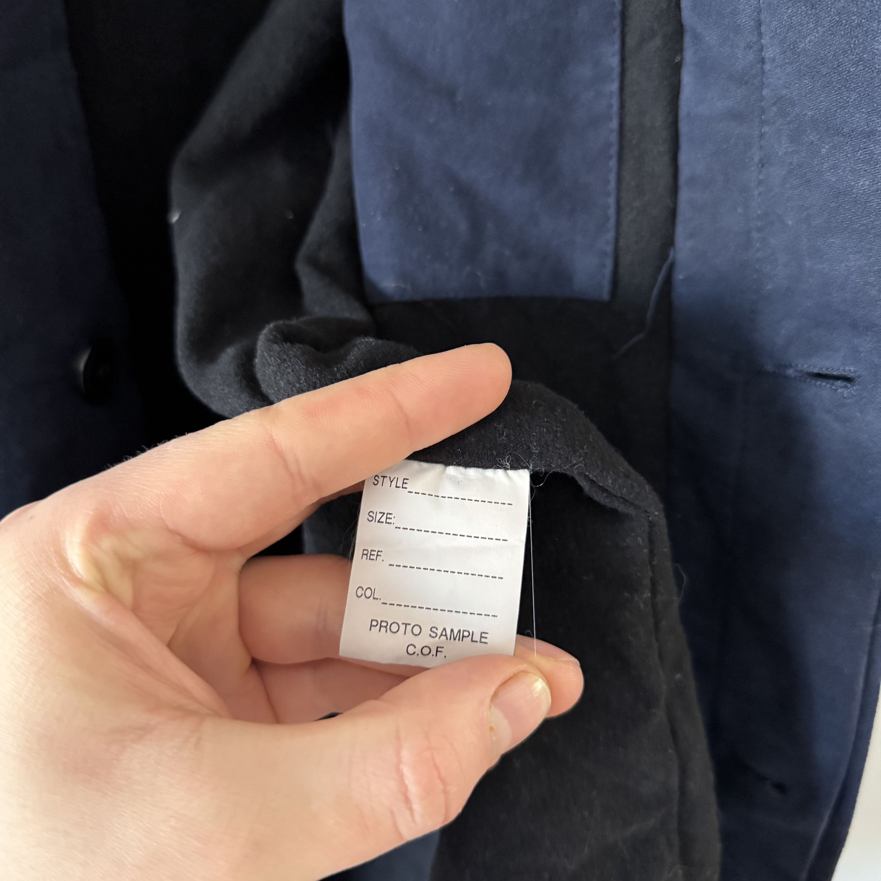 C.O.F. Studio Men's C.O.F Studio Navy Blue Moleskin Cotton Coat Size M Size US M / EU 48-50 / 2 - 11 Thumbnail