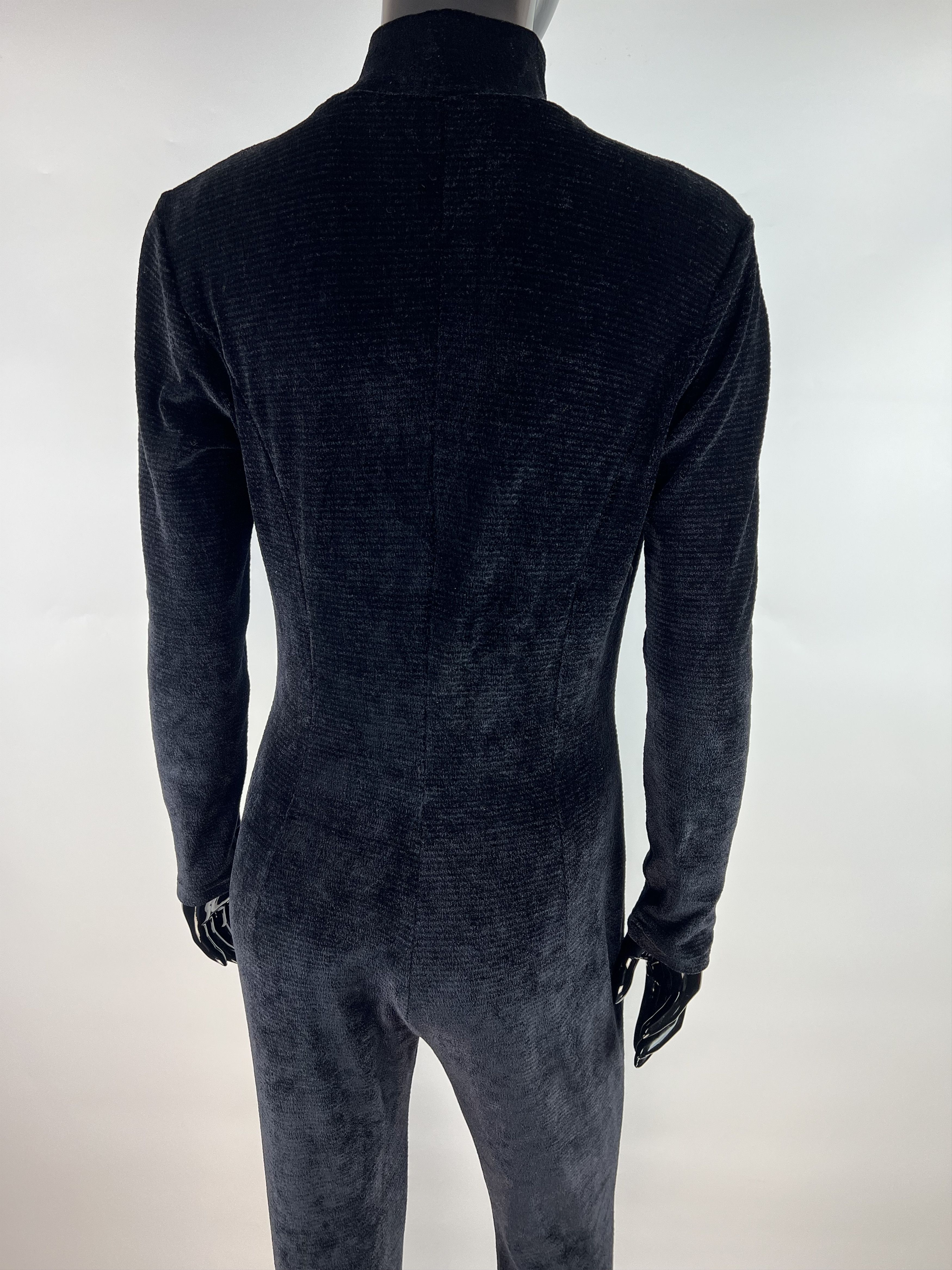 Escada Escada by Margaretha Ley VTG Ribbed Velour Jumpsuit Size 36 Size 27" / US 4 / IT 40 - 6 Thumbnail