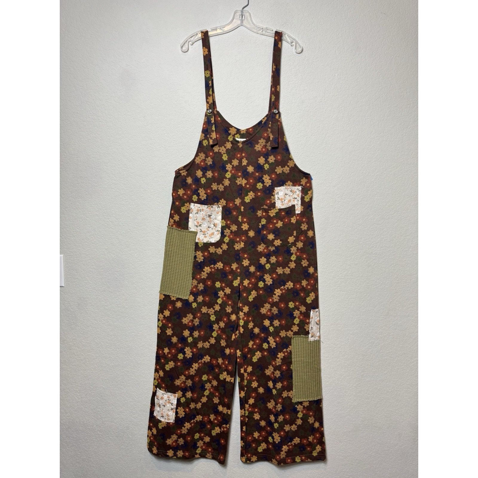 Other POL Floral Print Jumpsuit Boho Patchwork Retro Oversized M Size 32" / US 10 / IT 46 - 3 Thumbnail