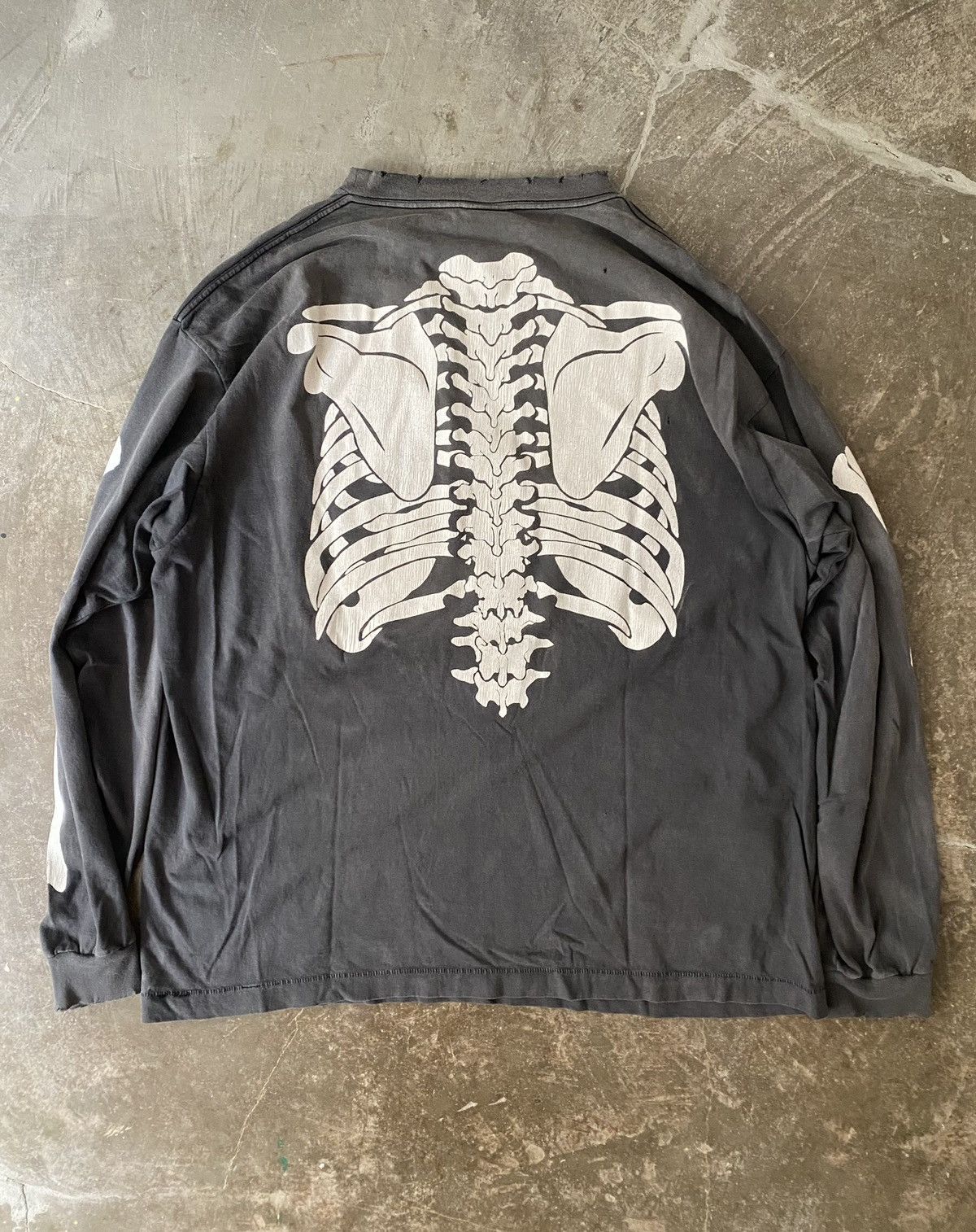 トップス SAINT MICHAEL VLONE BONE KINT size L Saint Mxxxxxx x VLONE Bone Knit Sweater Vintage Black Men's - FW22