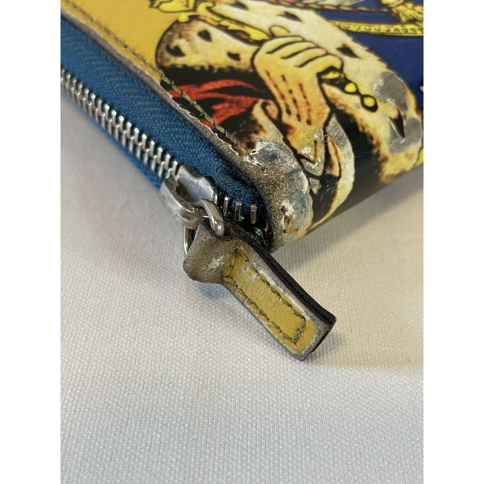 Undercover SS16 Undercover Evil Clown King Print Leather Zip Up Wallet Size ONE SIZE - 2 Thumbnail