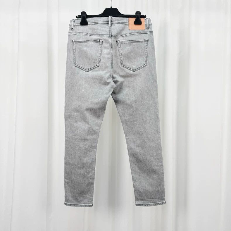 Acne Studios Acne Studios Grey washed leather brand jeans Size US 32 / EU 48 - 2 Thumbnail
