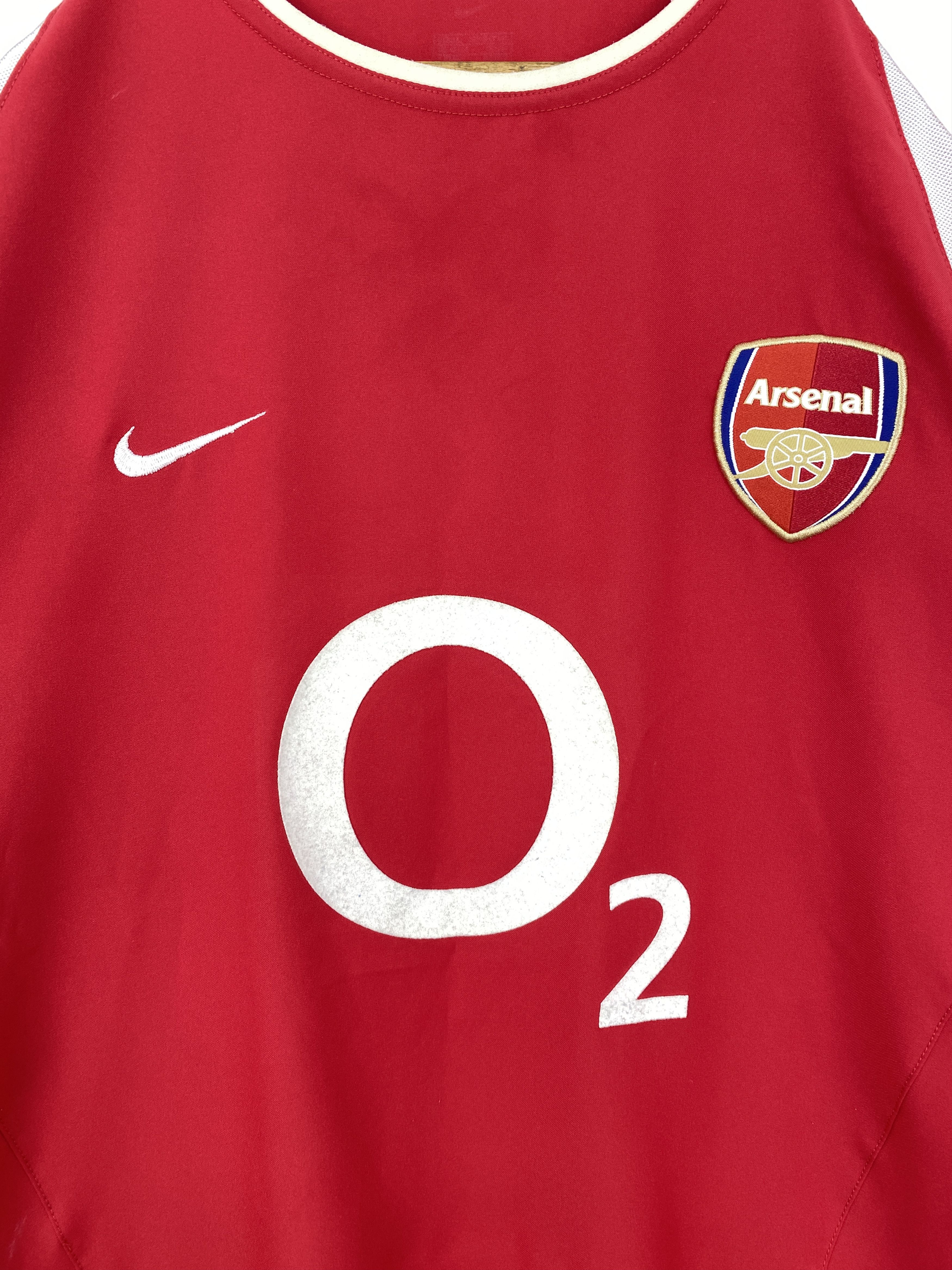 Vintage Vintage Nike Arsenal 02-04 O2 Home Jersey TA0722 Size US L / EU 52-54 / 3 - 6 Thumbnail