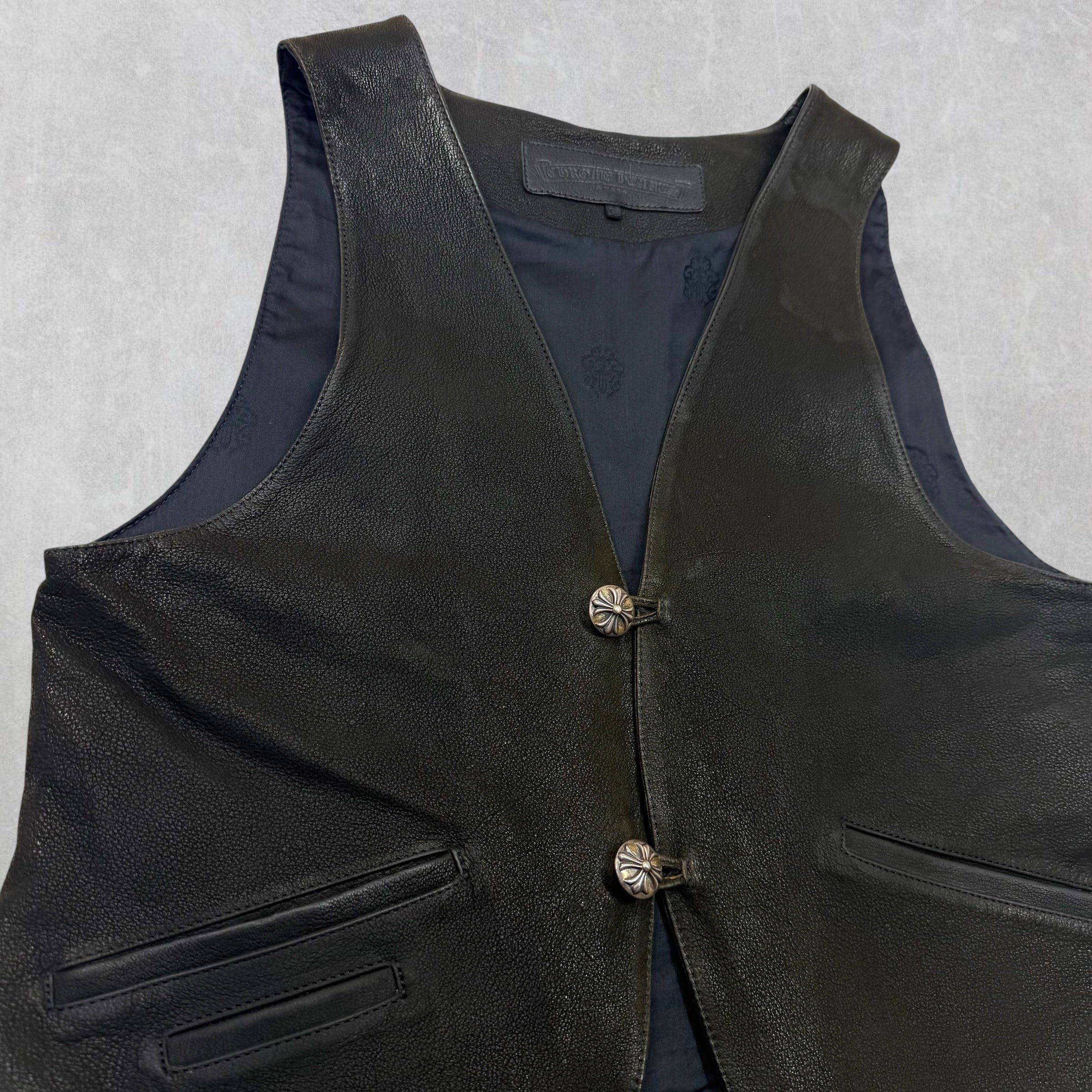Chrome Hearts Vintage Chrome Hearts Classic Leather Vest L Size US L / EU 52-54 / 3 - 3 Thumbnail
