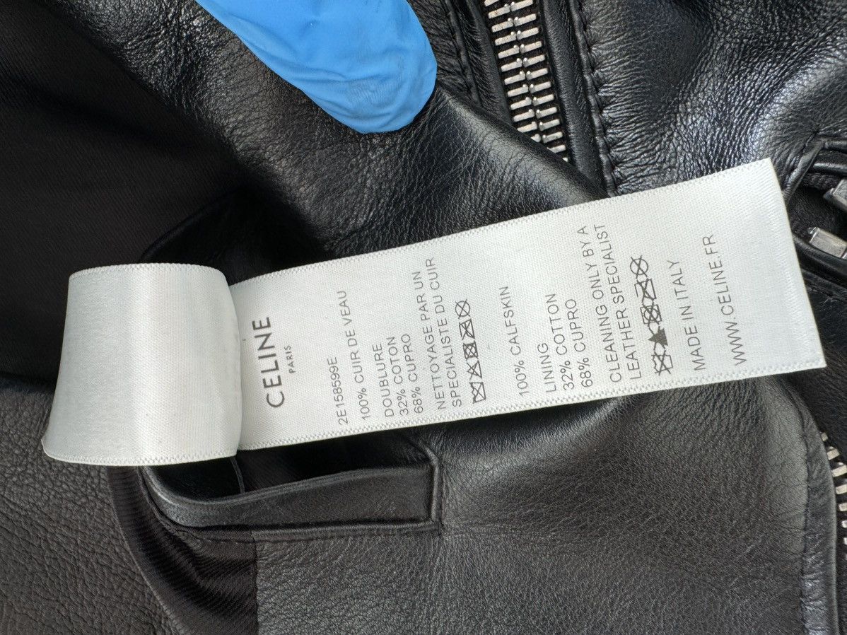 Celine × Hedi Slimane Celine Leather Jacket Biker Motorcycle 44 Size US S / EU 44-46 / 1 - 19 Thumbnail