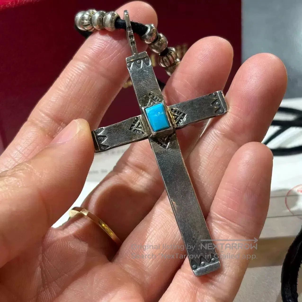 Larry Smith Larry Smith Turquoise Cross Necklace. Size ONE SIZE - 3 Thumbnail