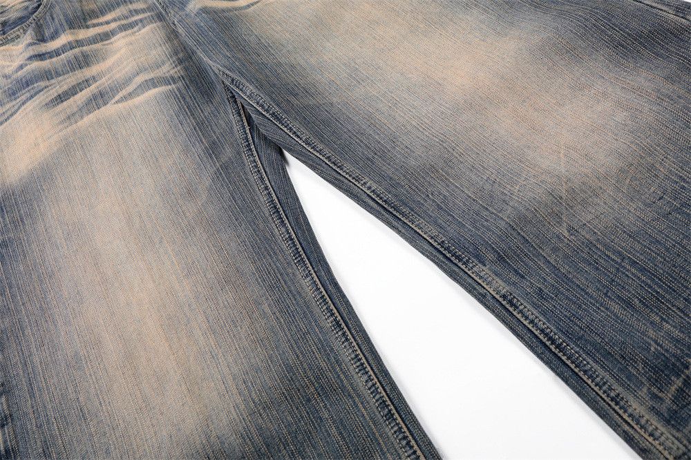 Vintage Men's Loose Punk Retro Distressed Washed Curved Jeans Size US 32 / EU 48 - 5 Thumbnail