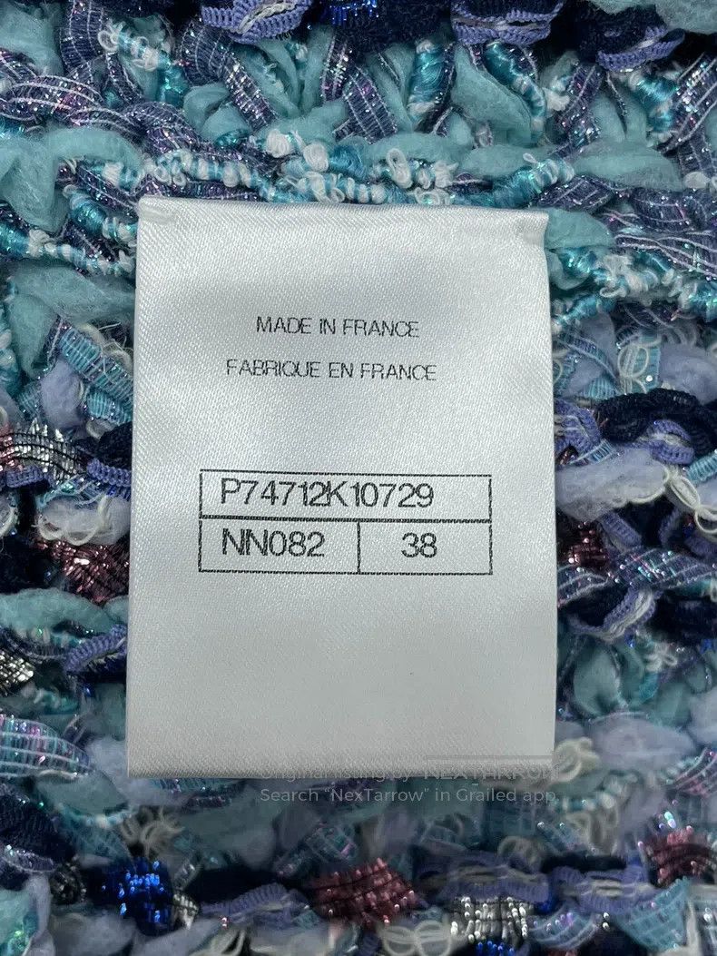 Chanel Chanel Blue colour-blocked sequin tweed tassel suspenders Size XS / US 0-2 / IT 36-38 - 5 Thumbnail