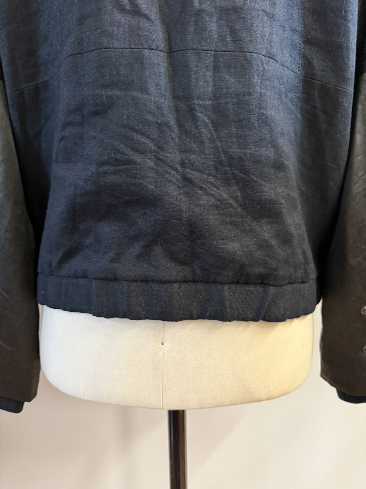 Japanese Brand Hiro Sawatari Linen Moto Bomber Jacket — Made in Japan Size US L / EU 52-54 / 3 - 11 Thumbnail