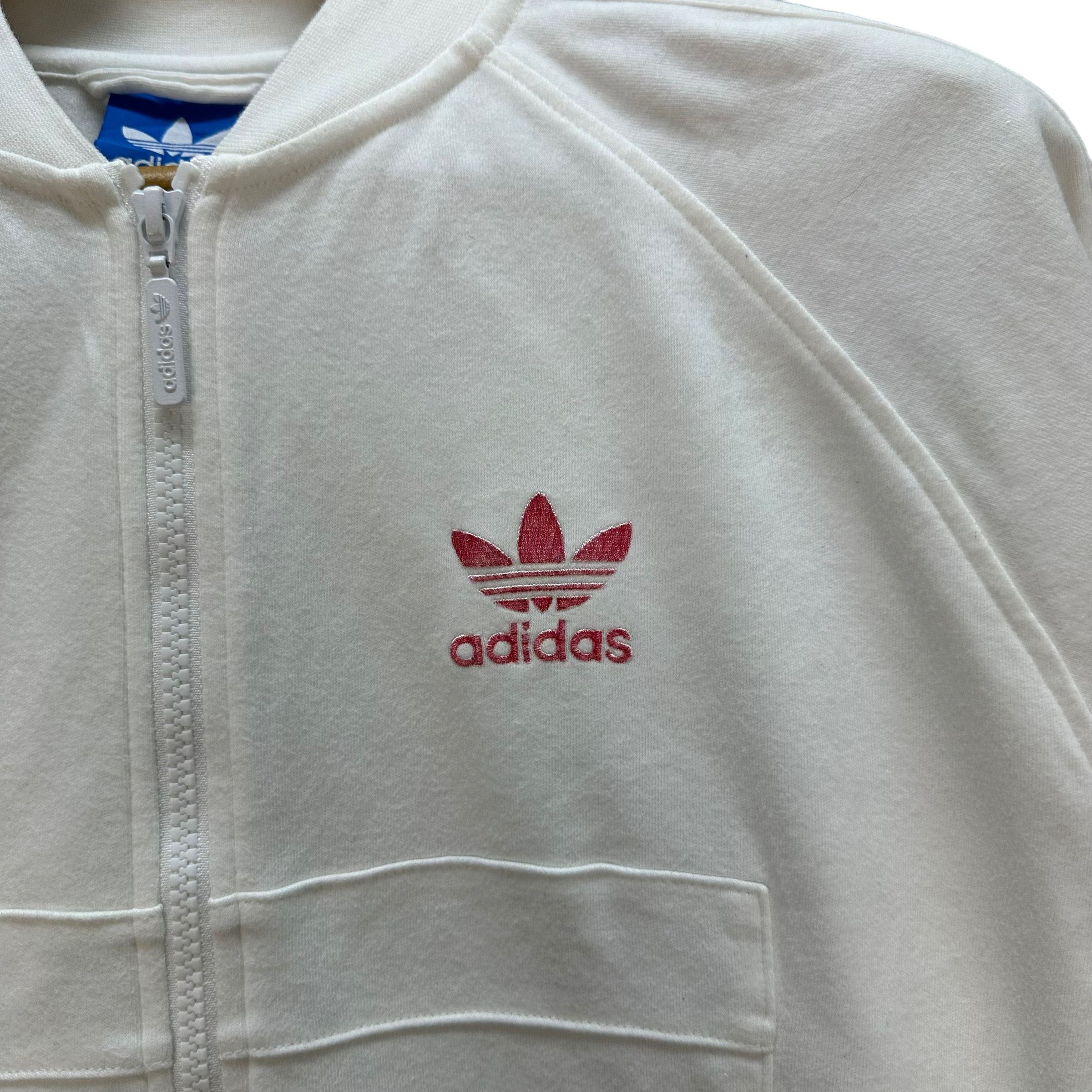 Adidas ADIDAS WHITE BOMBER SWEATER #9081-55 Size US L / EU 52-54 / 3 - 3 Thumbnail