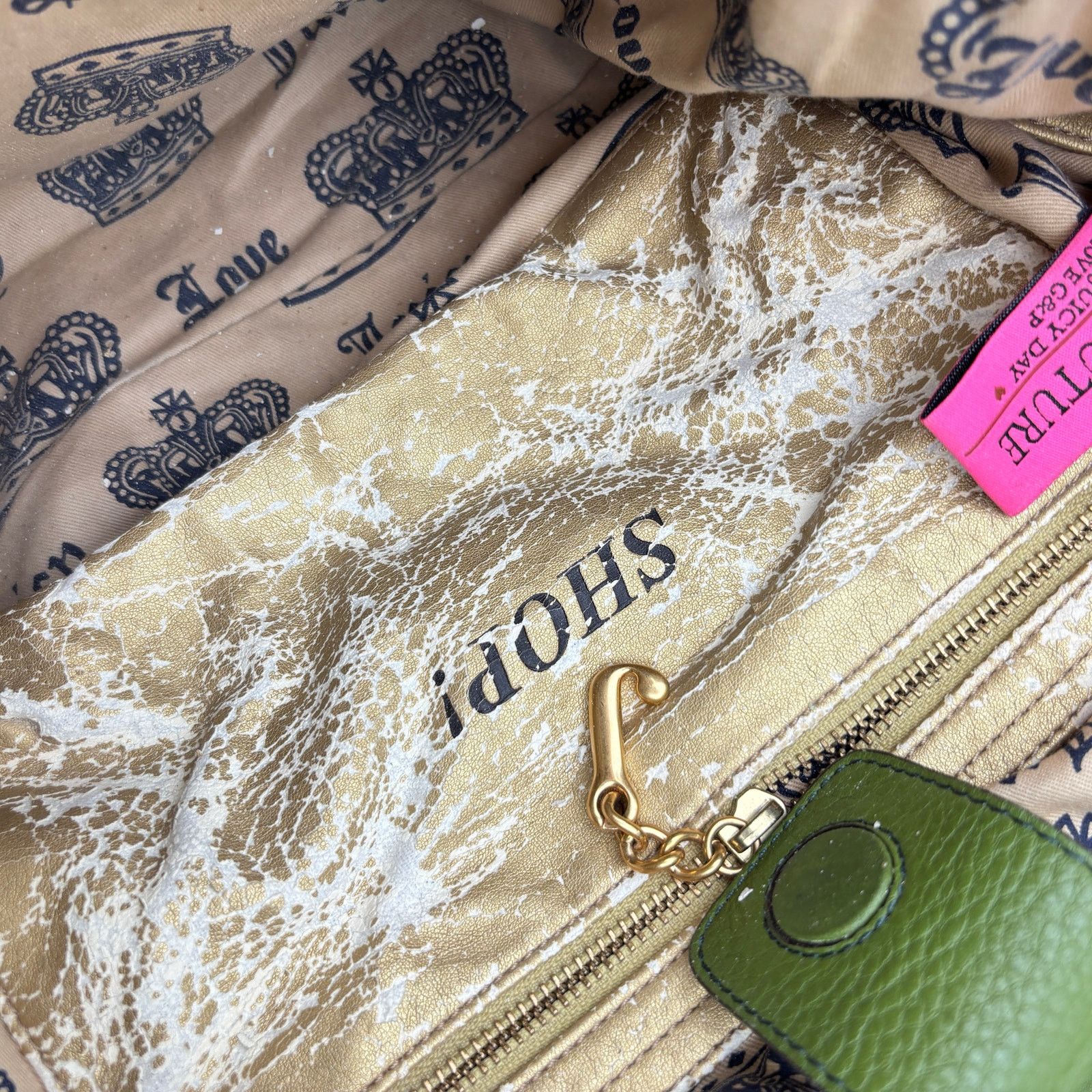Juicy Couture × Vintage VTG Juicy Couture Daydreamer Shoulder Bag Purse Y2K Velour Size ONE SIZE - 15 Thumbnail