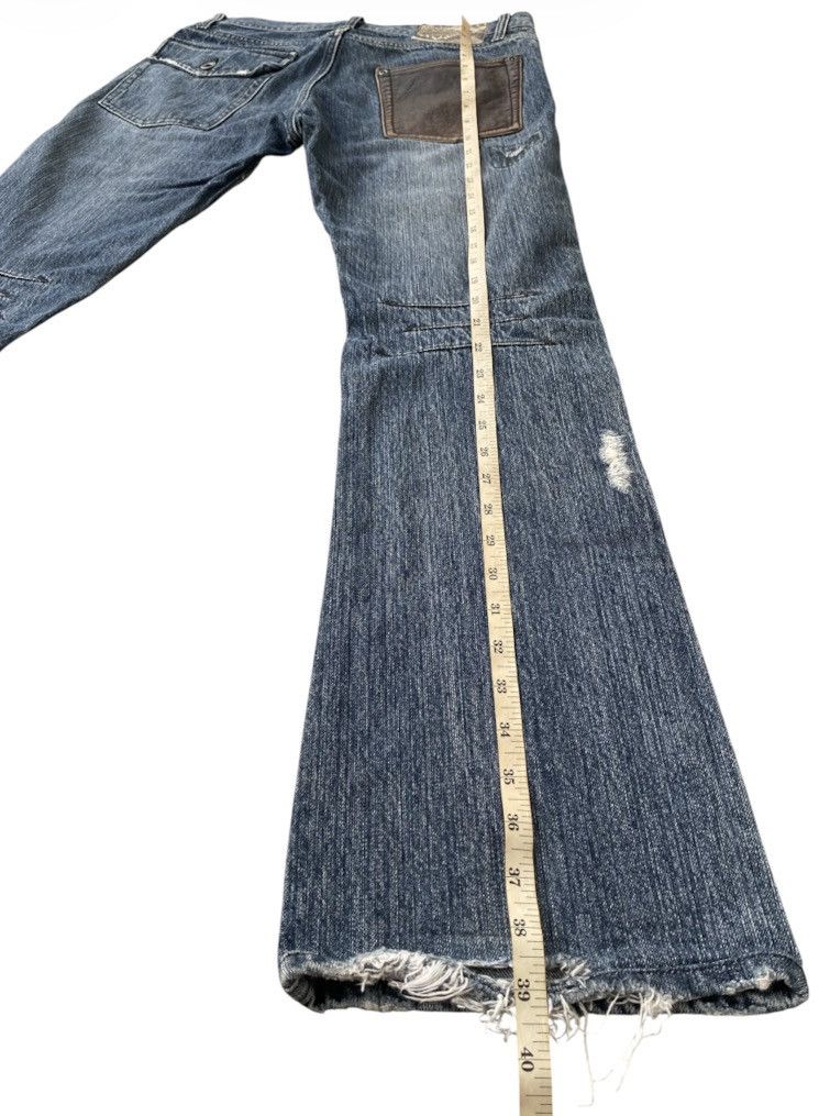 Isamu Katayama Backlash Vintage Disterssed Leather Patch Denim Size US 32 / EU 48 - 16 Thumbnail