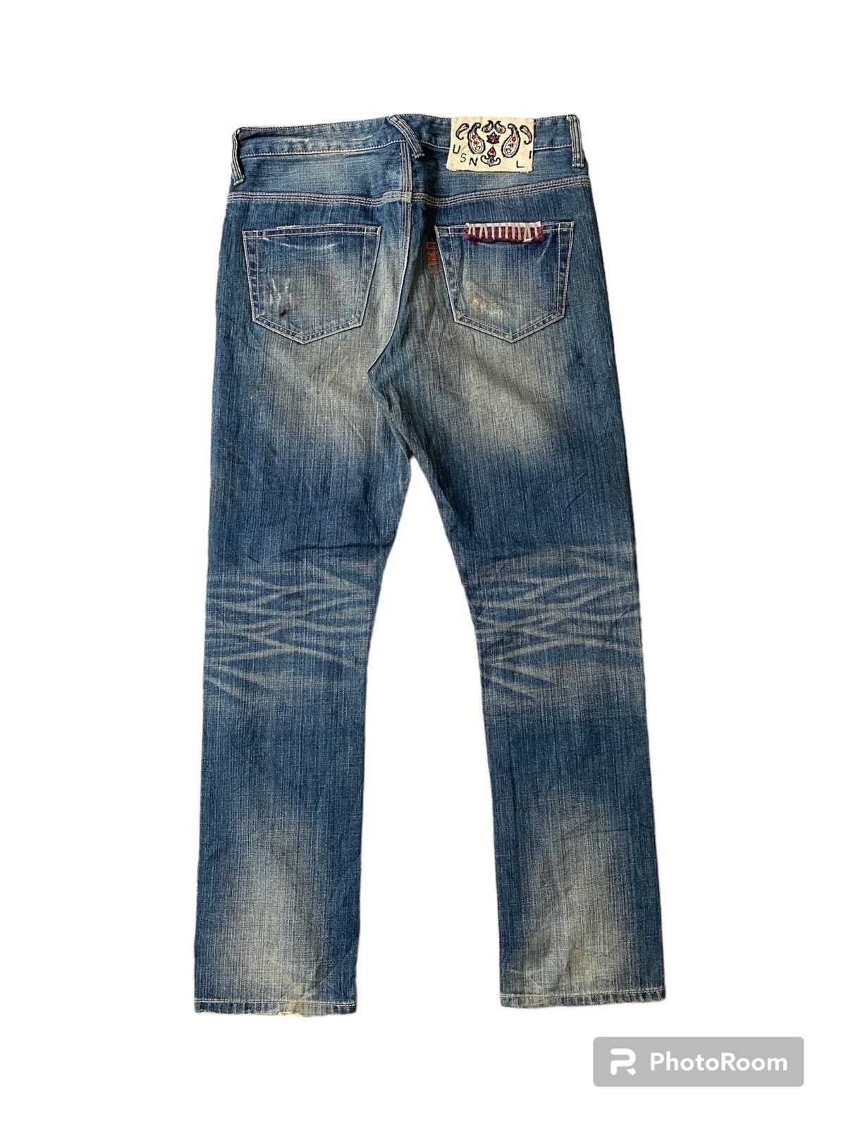 Japanese Brand Lime Inc Japan Usn Marine Patchwork Distressed Design Denim Size US 30 / EU 46 - 2 Thumbnail