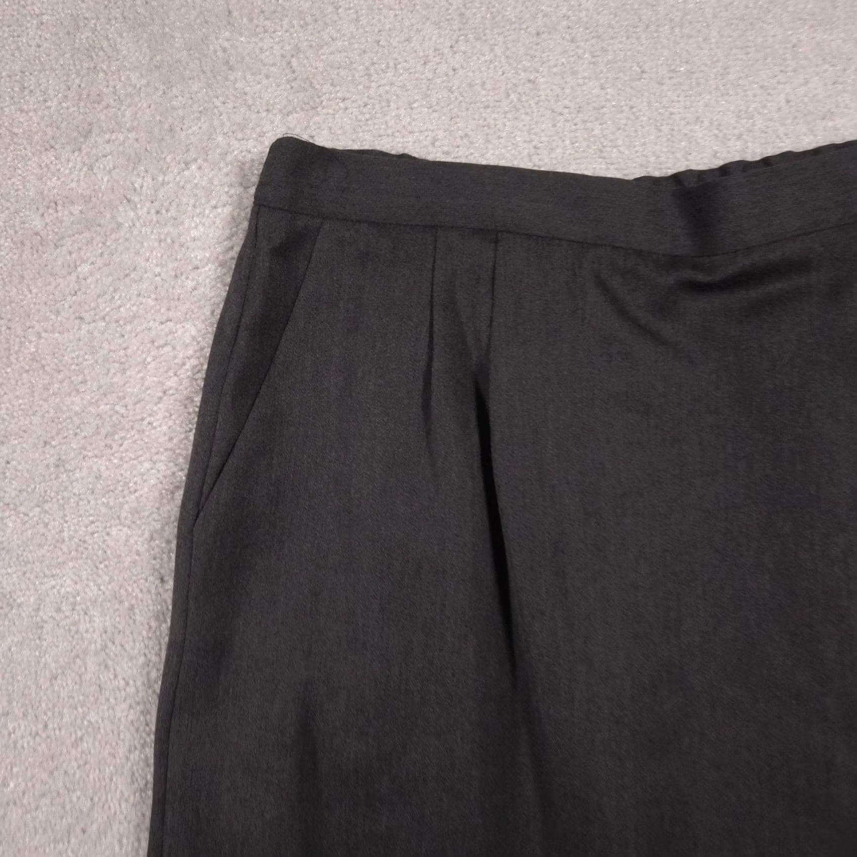 Vintage Lucia Skirt Womens 18 Gray Pencil Fully Lined Pull On Elastic Waist Pockets Work Mens? Size 40" / US 18 - 3 Thumbnail