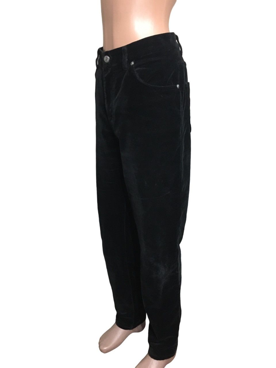 Valentino Valentino Jeans Black Velvet Style Pants Size 34 Size 34" / US 12 / IT 48 - 2 Thumbnail