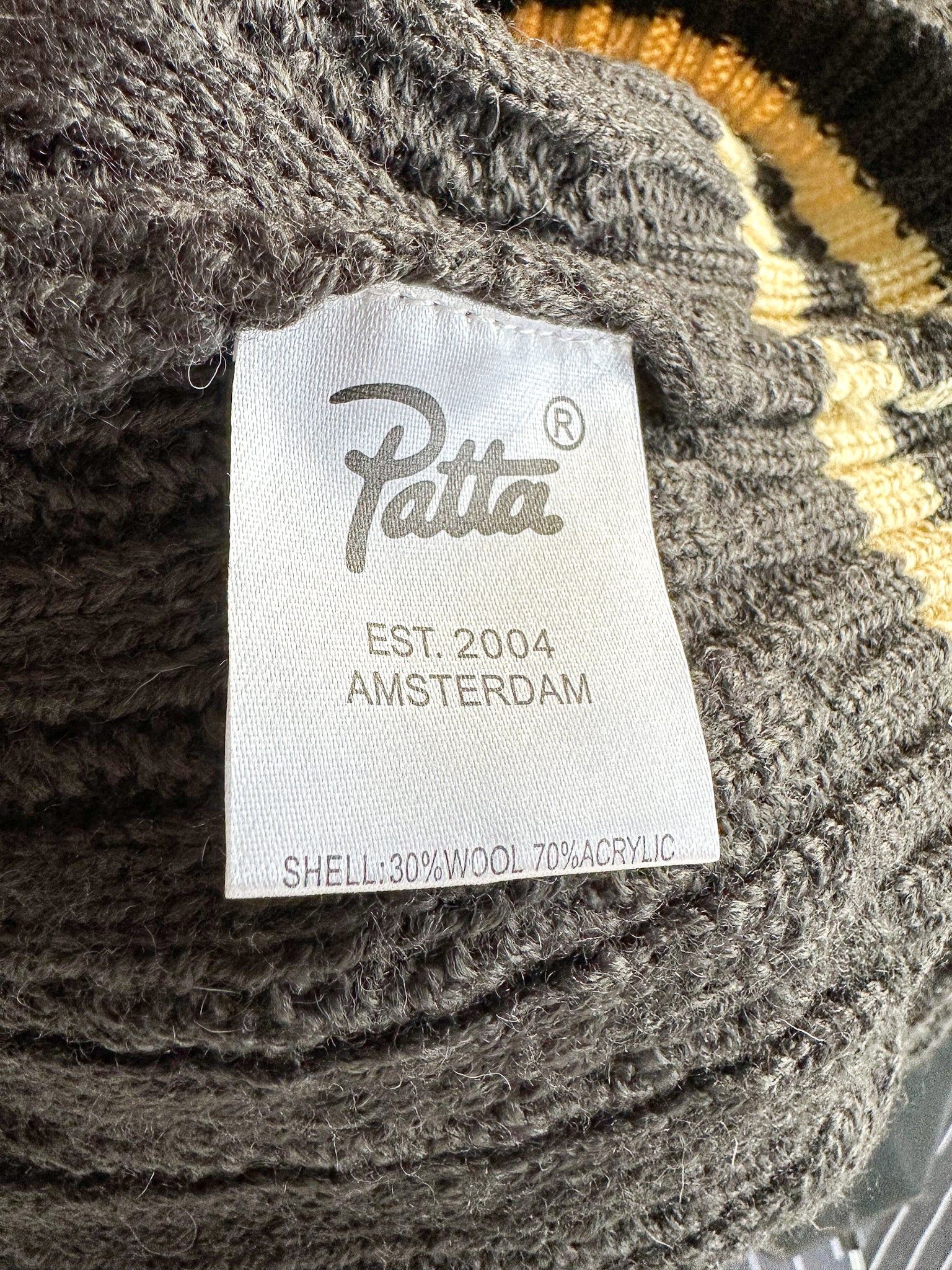 Patta Patta Loves You Cable Knitted Pirate Black Jumper Size US L / EU 52-54 / 3 - 5 Thumbnail