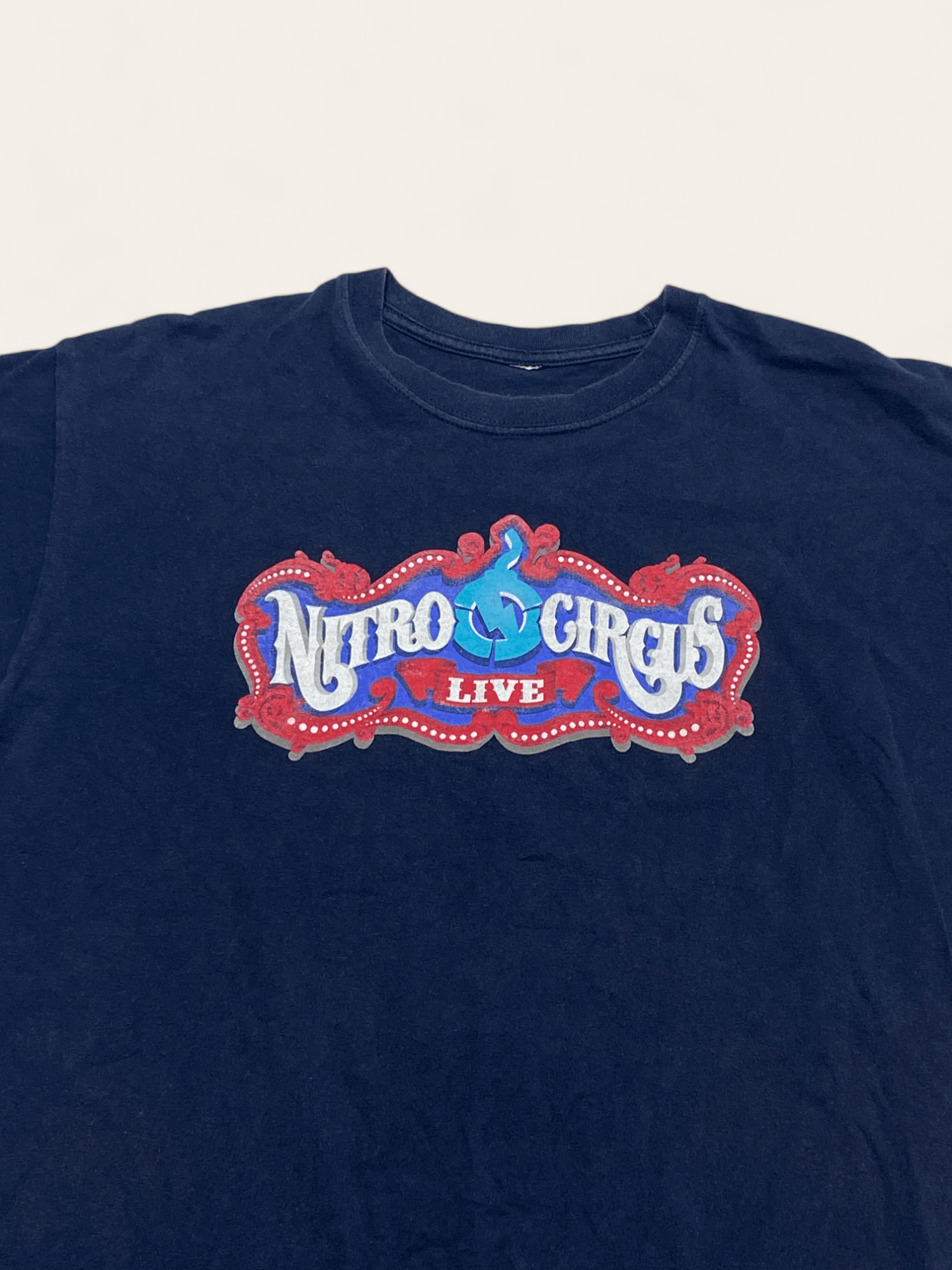Vintage Vintage NITRO CIRCUS Big Logo Europe Tour T Shirt Navy Faded Size US M / EU 48-50 / 2 - 2 Thumbnail