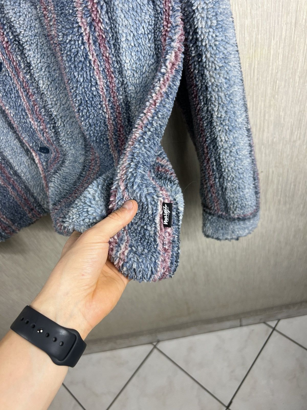 Stussy Stussy sherpa overshirt jacket fleece shirt y2k streetwear Size US XL / EU 56 / 4 - 14 Thumbnail