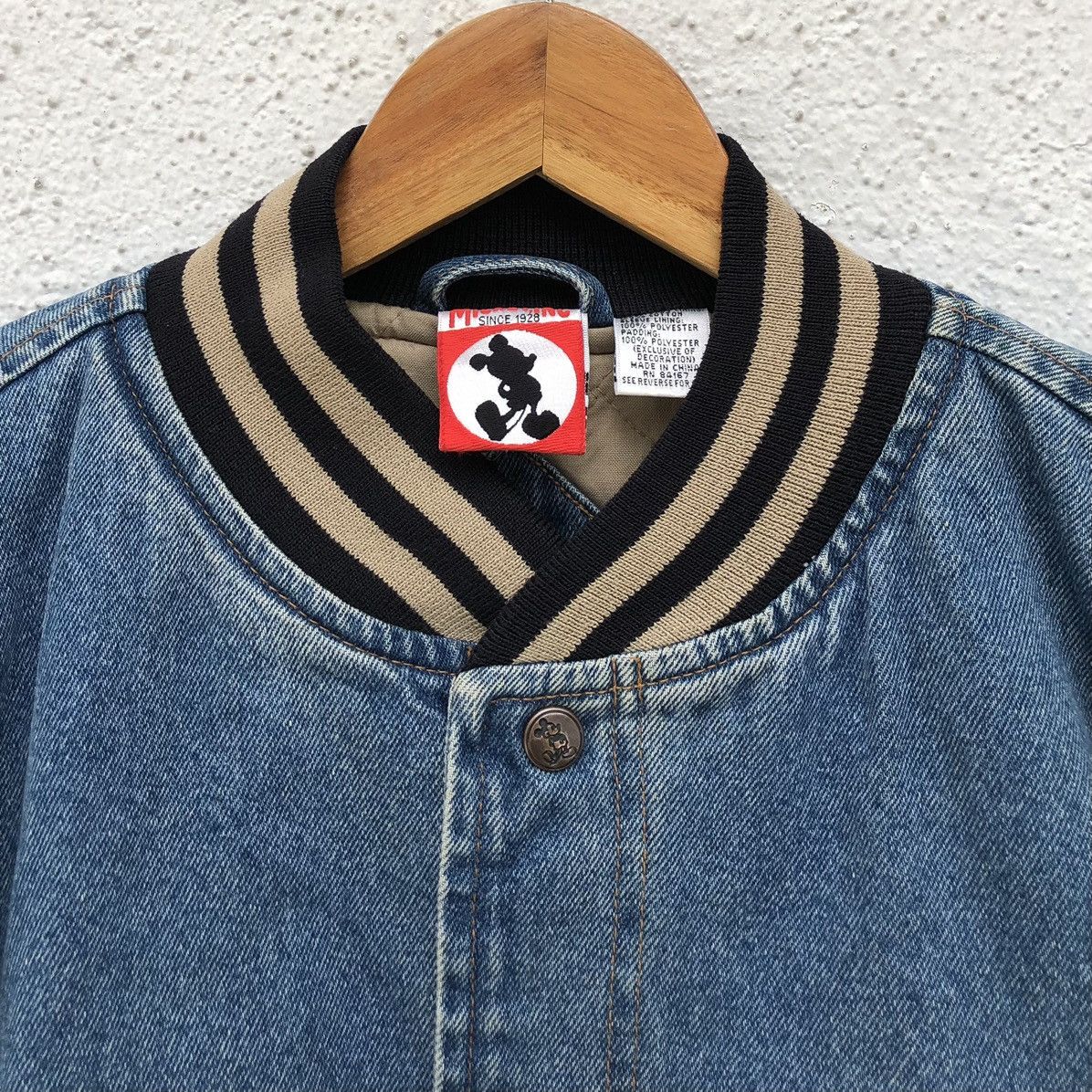 Vintage VTG 90s Mickey Mouse Disney Quilted Varsity Bomber Jacket Size US M / EU 48-50 / 2 - 9 Thumbnail