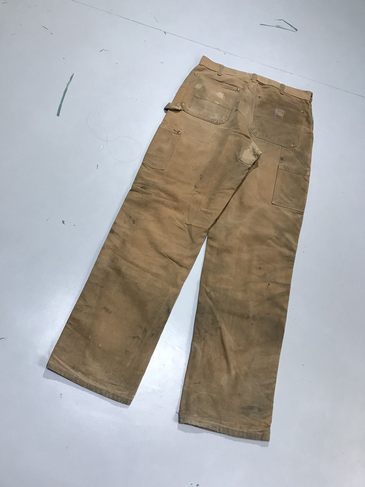 Carhartt Vintage Carhartt B01 BRN dusty double knee workwear Size US 34 / EU 50 - 10 Thumbnail