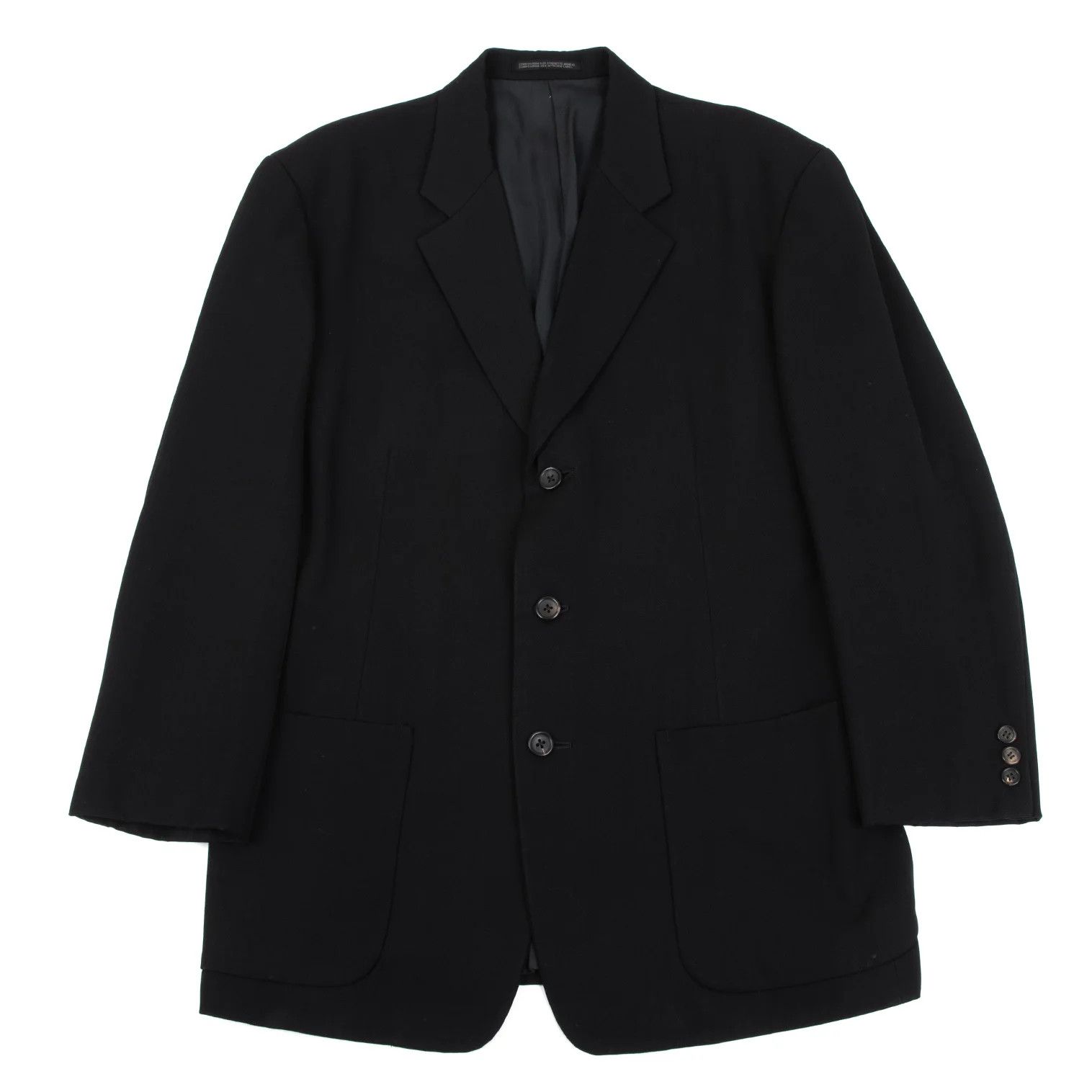 Yohji Yamamoto Yohji Yamamoto Wool Gabardine Jacket Black M Size US M / EU 48-50 / 2 - 1 Thumbnail