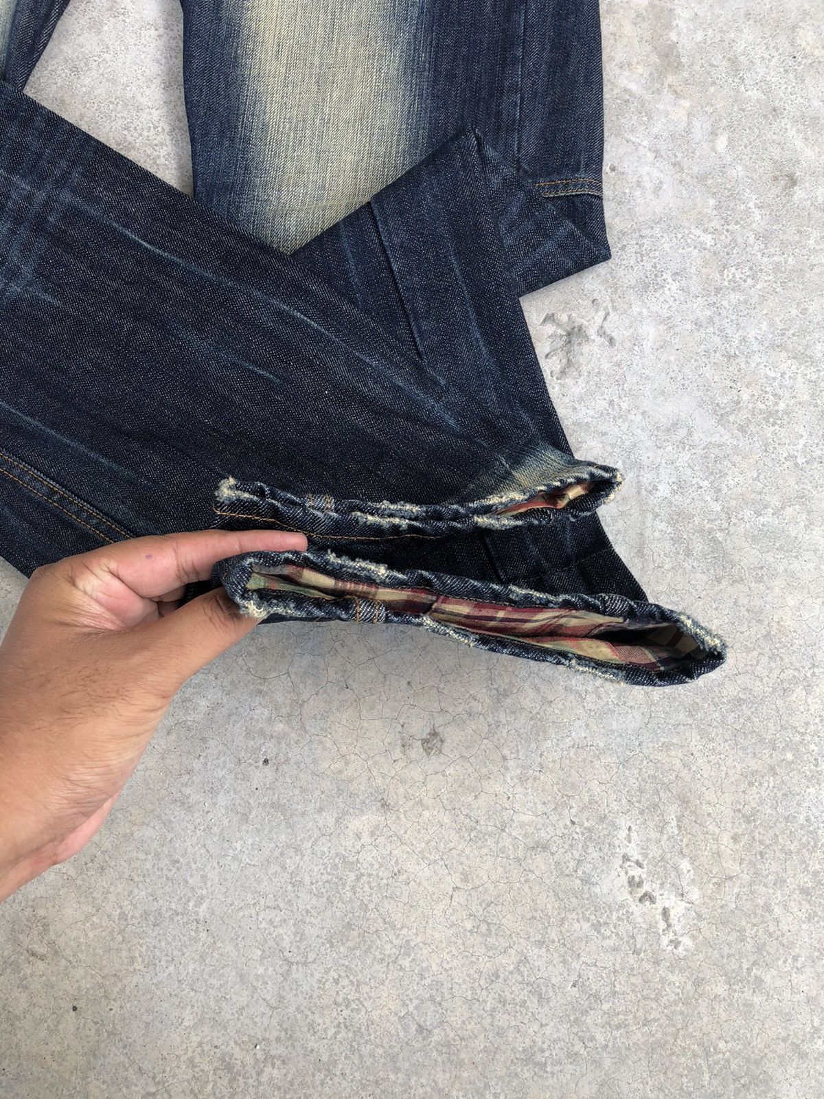 Japanese Brand Japanese Dominate Handcrafted Double Waist Distressed Jeans Size US 32 / EU 48 - 14 Thumbnail