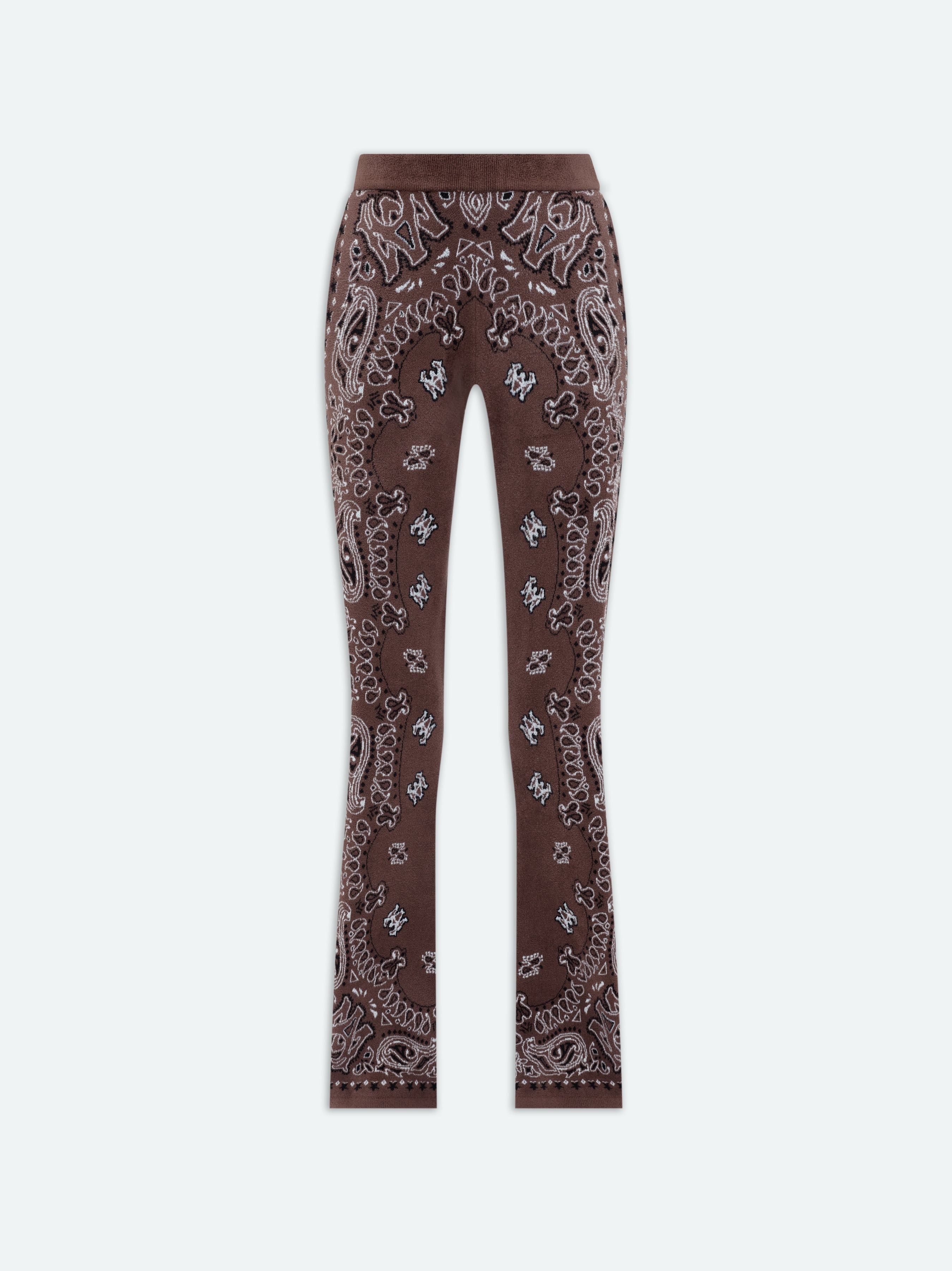 Amiri oc11z0325 Bandana Flared Sweatpant in Brown/White Size 28" / US 6 / IT 42 - 1 Thumbnail