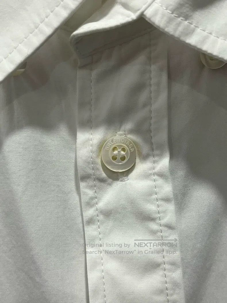 Balenciaga Balenciaga White and Blue Back Letter Shirt Size XS / US 0-2 / IT 36-38 - 6 Thumbnail