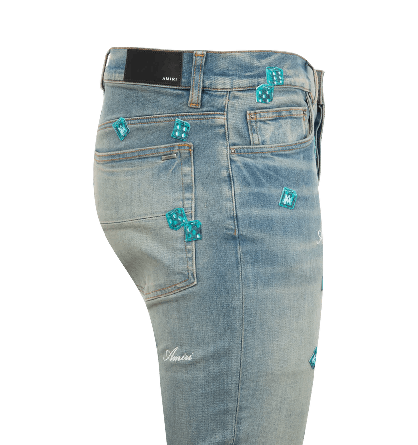Amiri o1h1sh10525 Dice Skinny Jeans in Blue Size US 32 / EU 48 - 3 Thumbnail