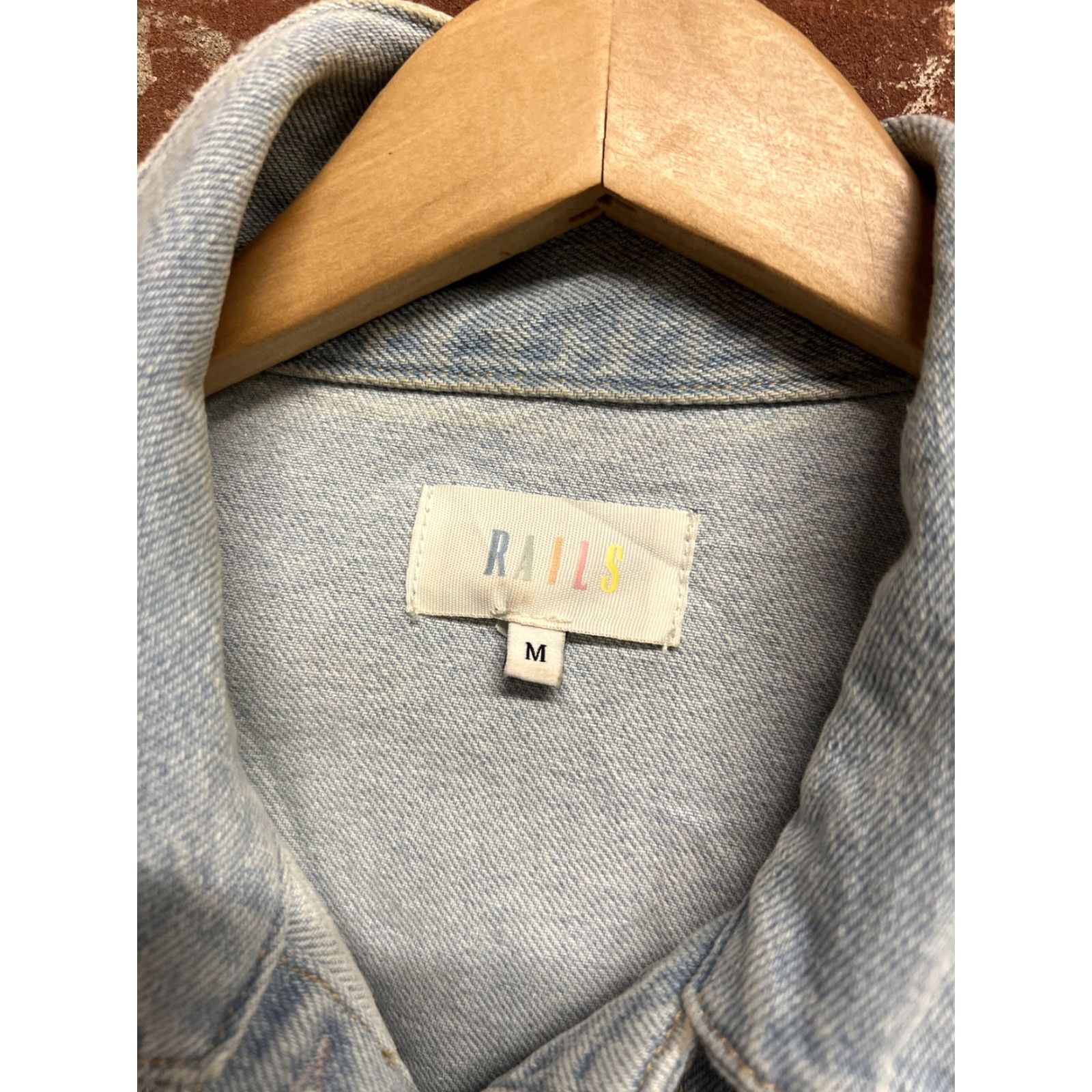 Rails Rails Denim Jean Jacket Button Up Womens Medium Blue Denim Jacket Womens Rails Size M Cotton Basic Jacket 90s? Size 32" / US 10 / IT 46 - 3 Thumbnail