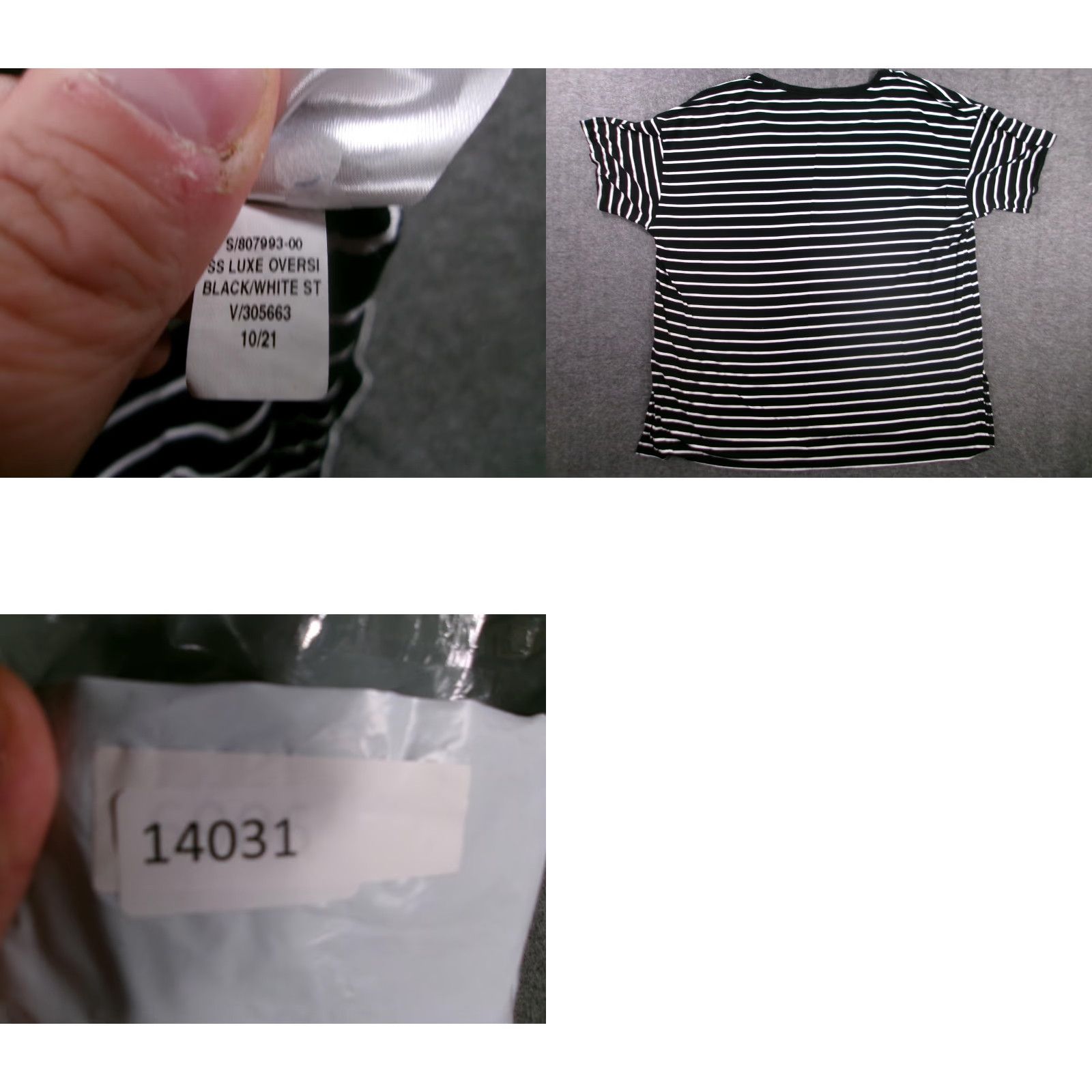 Old Navy VINTAGE Old Navy Womens T-Shirt Adult XXL Tall Black White Stripes V-Neck Short Sleeve Casual Summer Size XXL / US 16-18 / IT 52-54 - 8 Thumbnail