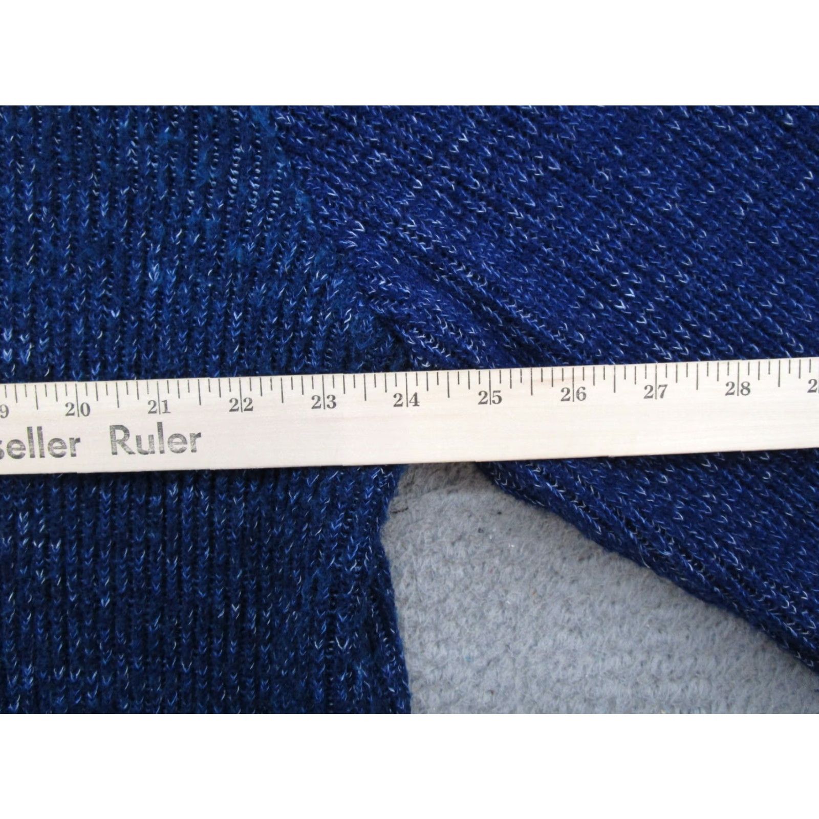 Vintage Vintage Kandel Zip Up Ribbed Knit Blue Cardigan Sweater L 1980s Rockabilly Mens Womens Boys Girls Size US L / EU 52-54 / 3 - 4 Thumbnail