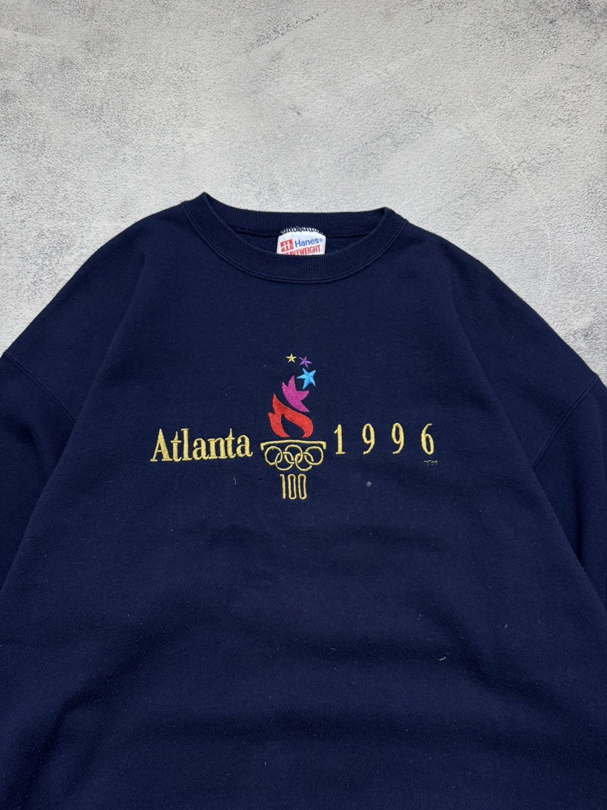 Hanes Vintage Y2k Olympic Games 1996 Atlanta Sweatshirt Size US XXL / EU 58 / 5 - 1 Thumbnail