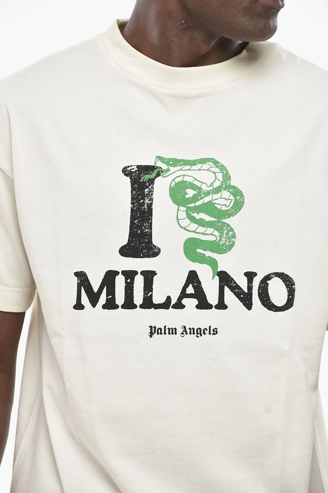 Palm Angels og1mm0226 Cotton T-Shirt in White Size US L / EU 52-54 / 3 - 3 Thumbnail