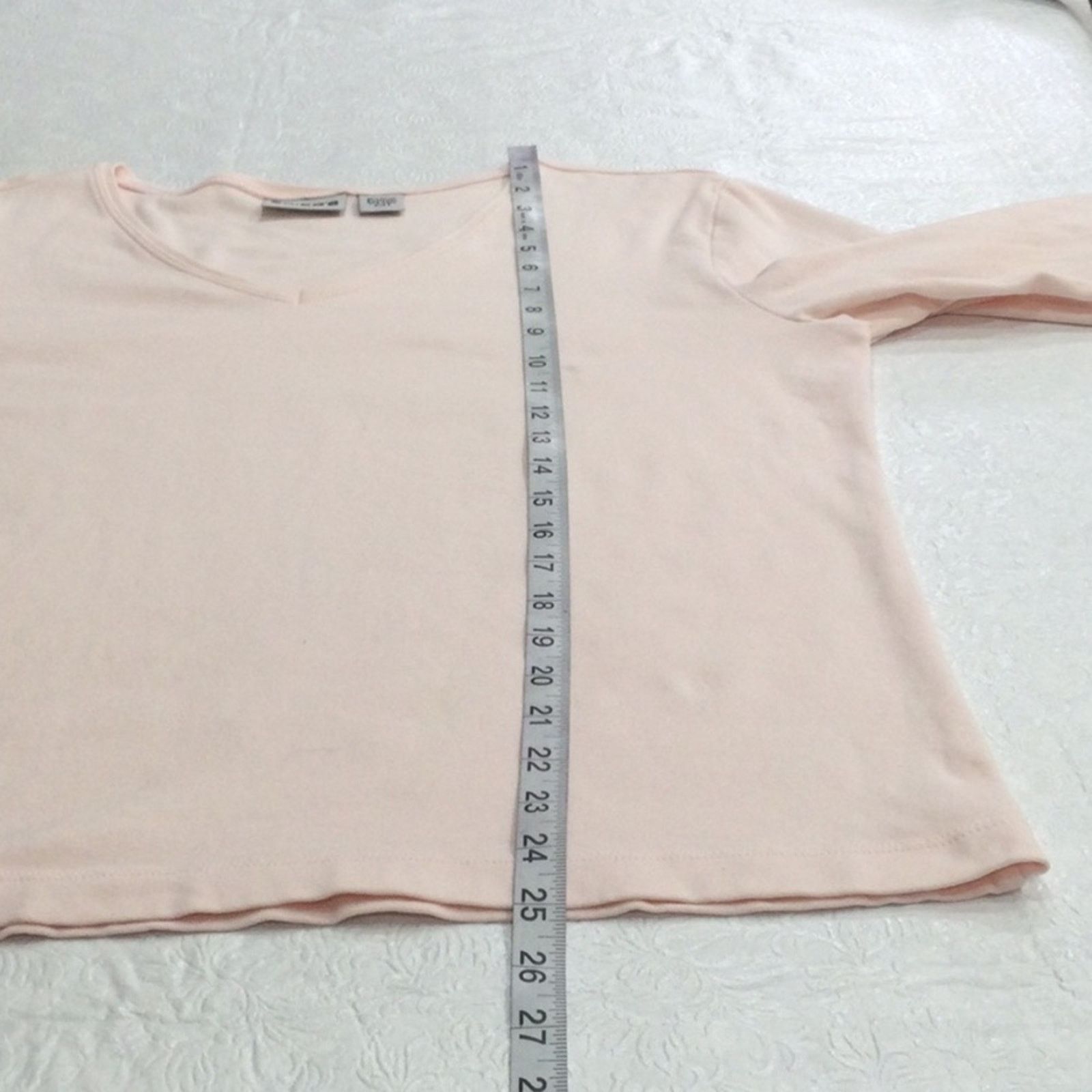 Chicos Chico's Pale Pink V-Neck 3/4 Sleeve Top Size 2/L/12 Size M / US 6-8 / IT 42-44 - 14 Thumbnail