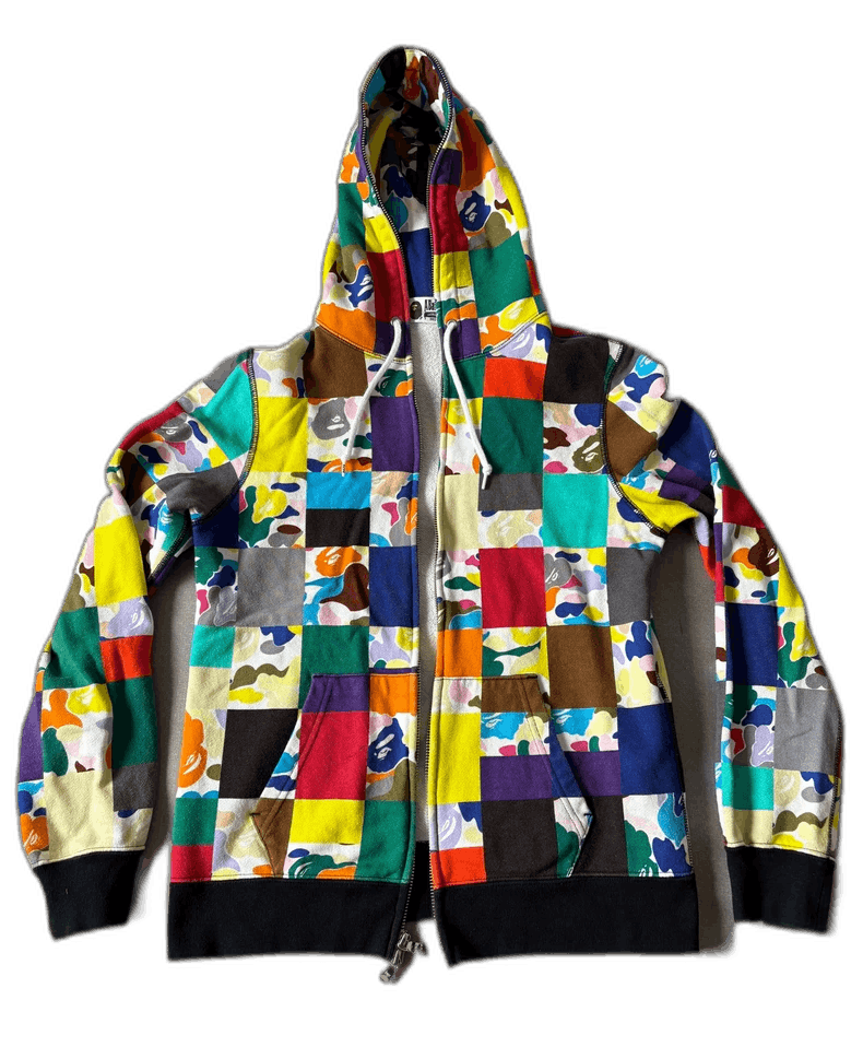 Bape BAPE Camouflage Patchwork Hoodie Jacket Size S / US 4 / IT 40 - 1 Thumbnail