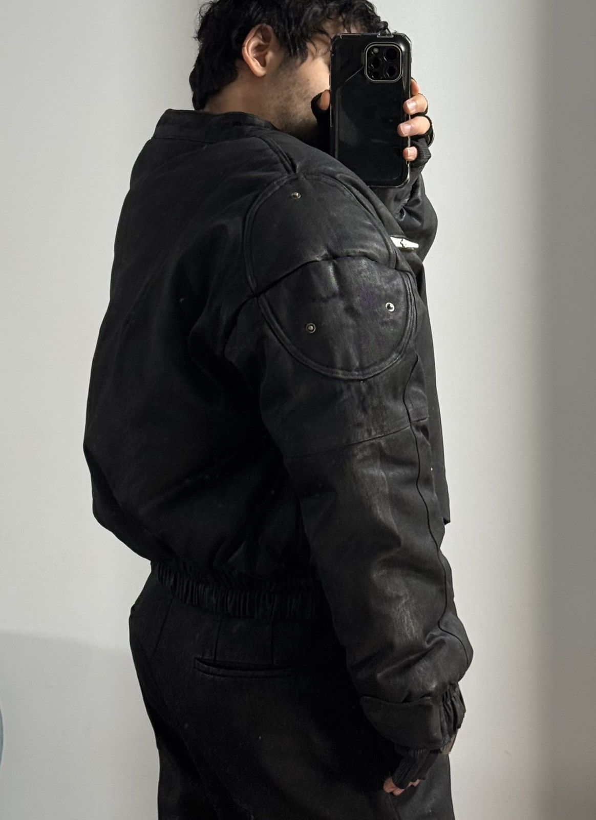 SHINE LUXURY RARE Shine Luxury “METHADONE” Layered Moto Bomber Jacket Size US S / EU 44-46 / 1 - 7 Thumbnail