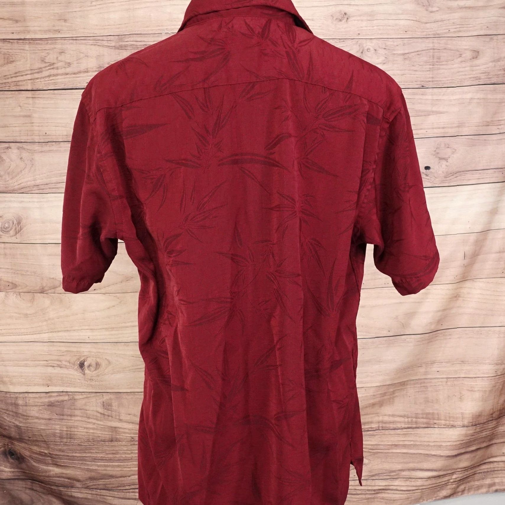 Van Heusen VAN HEUSEN Shirt Mens Large Red Tropical Floral Short Sleeve Button Up Casual Size US L / EU 52-54 / 3 - 4 Thumbnail