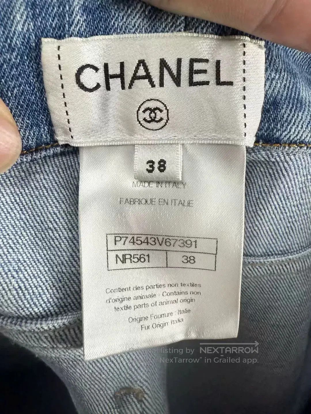 Chanel Chanel Blue Logo Denim Pants Size 38. Size 37" - 4 Thumbnail