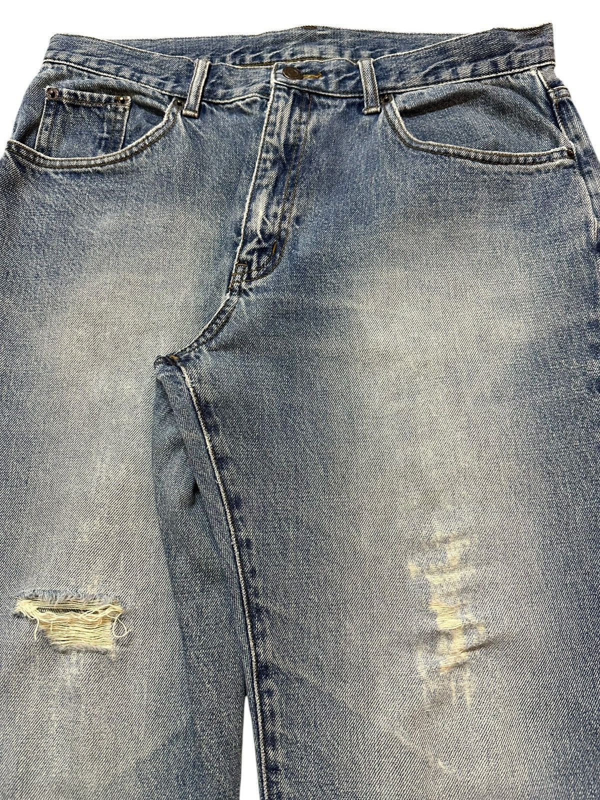 Japanese Brand Vintage Japanese Brand Faded Wash Distress Baggy Jeans Size US 32 / EU 48 - 4 Thumbnail